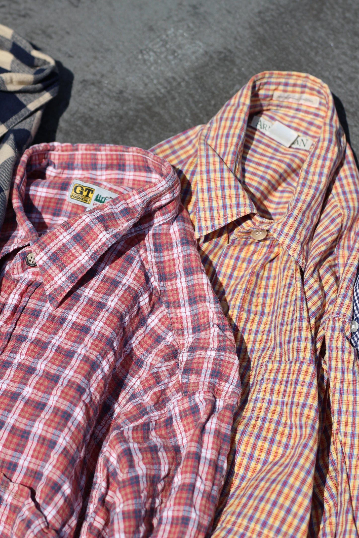 Men's USA brand Design Check Short Sleeve Shirt x15点