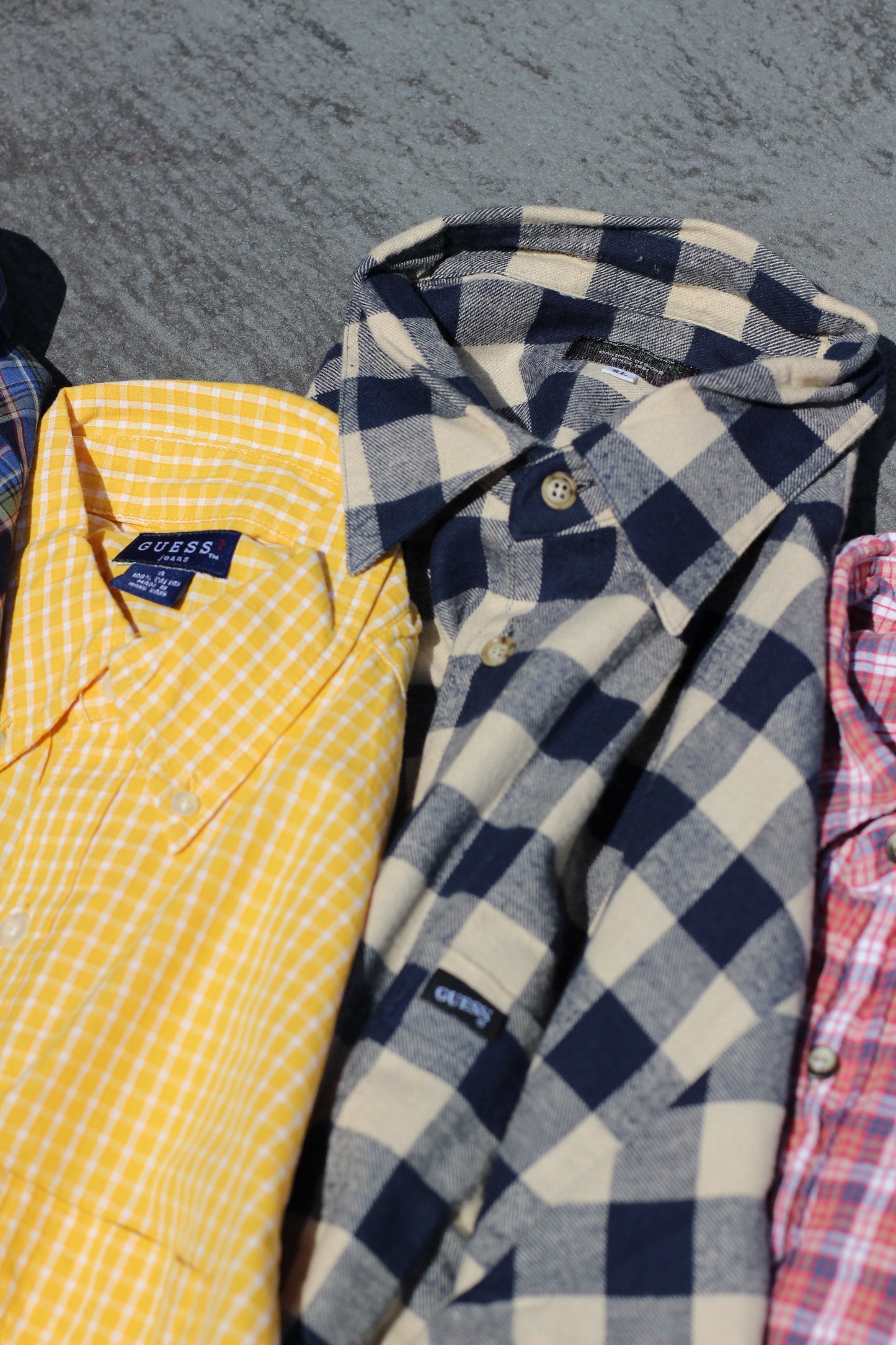 Men's USA brand Design Check Short Sleeve Shirt x15点
