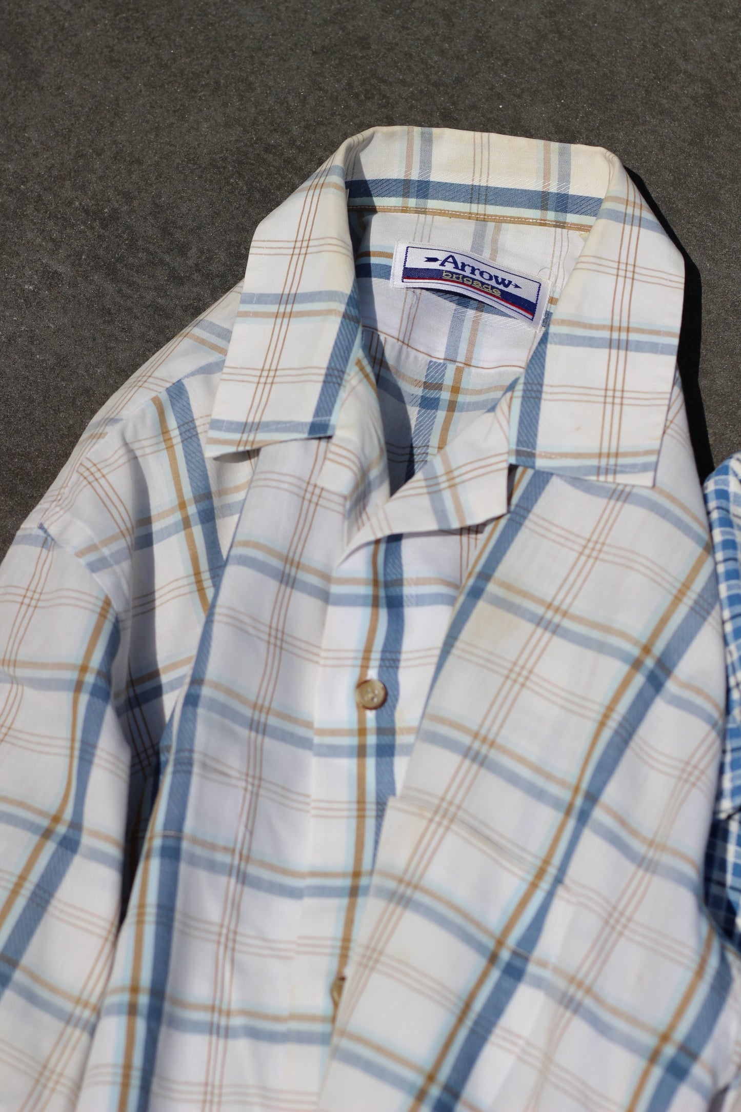 Men's USA brand Design Check Short Sleeve Shirt x15点