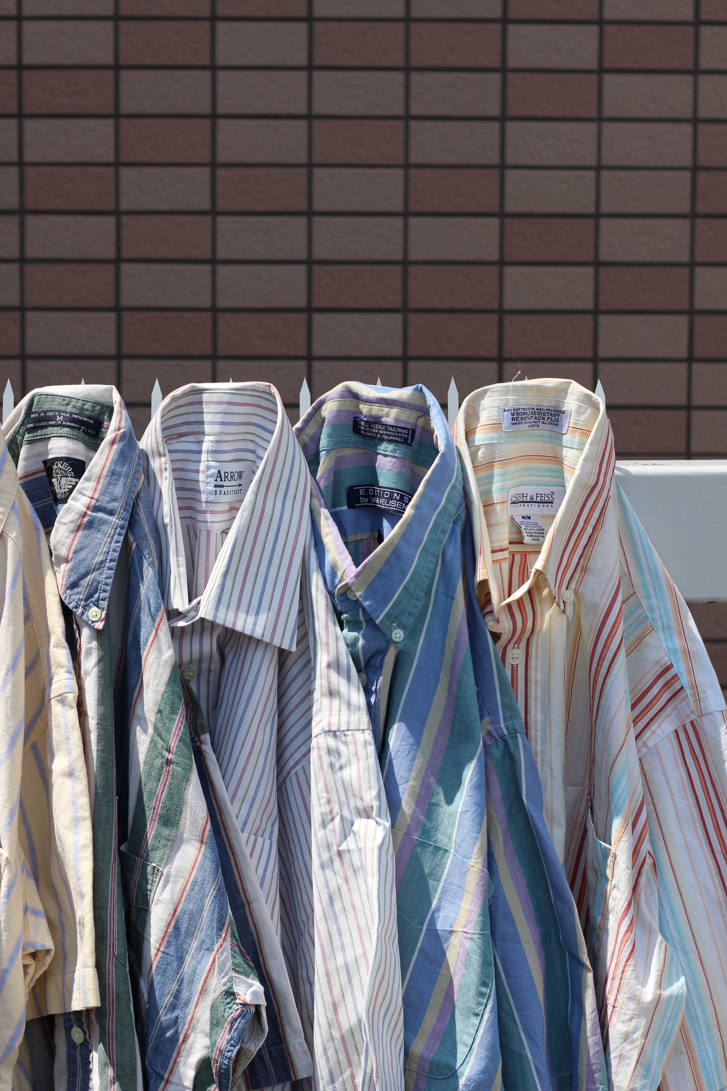 Men's USA brand Basic & Marble Color Striped Short Sleeve Shirt x12点