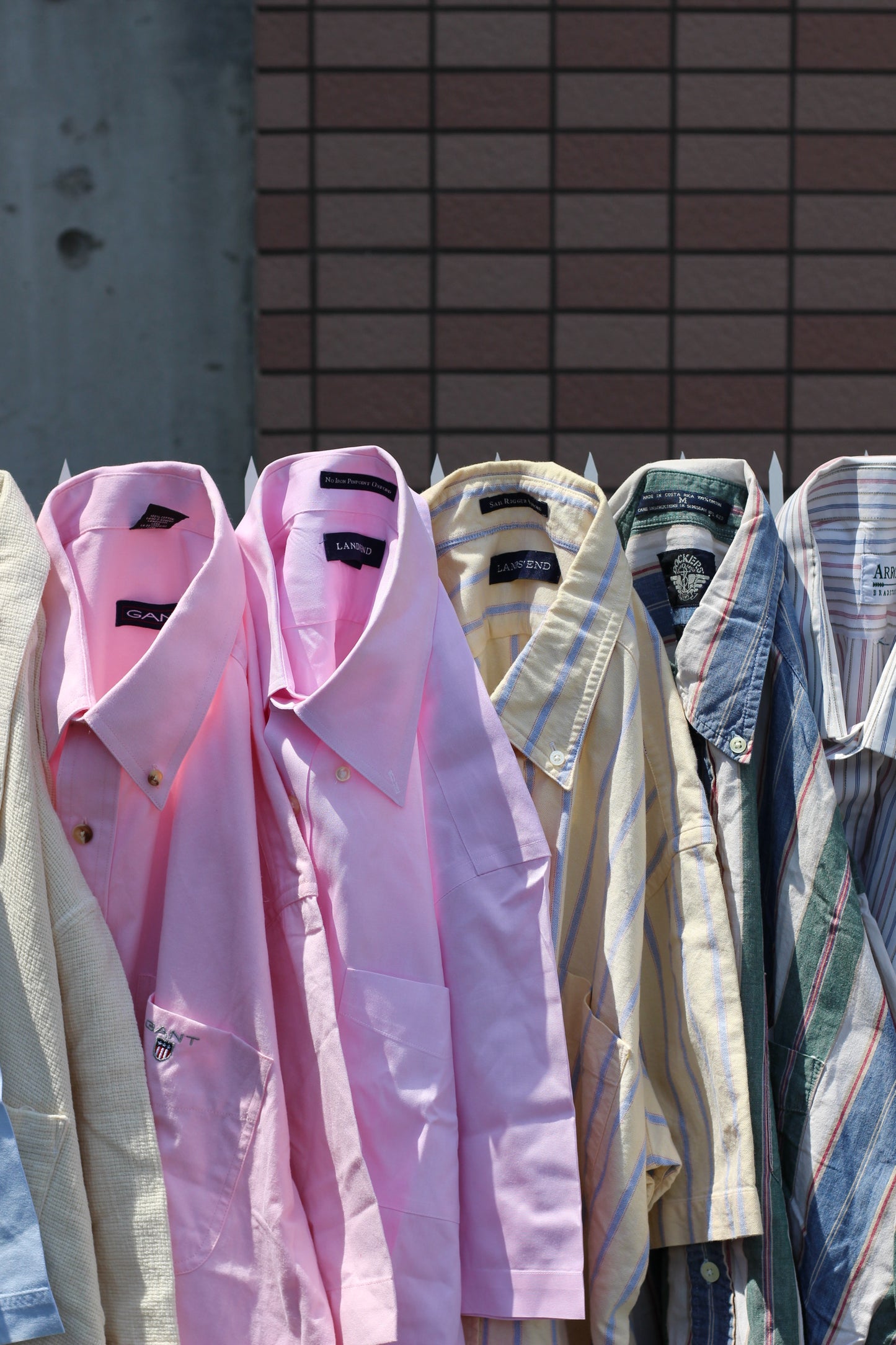 Men's USA brand Basic & Marble Color Striped Short Sleeve Shirt x12点