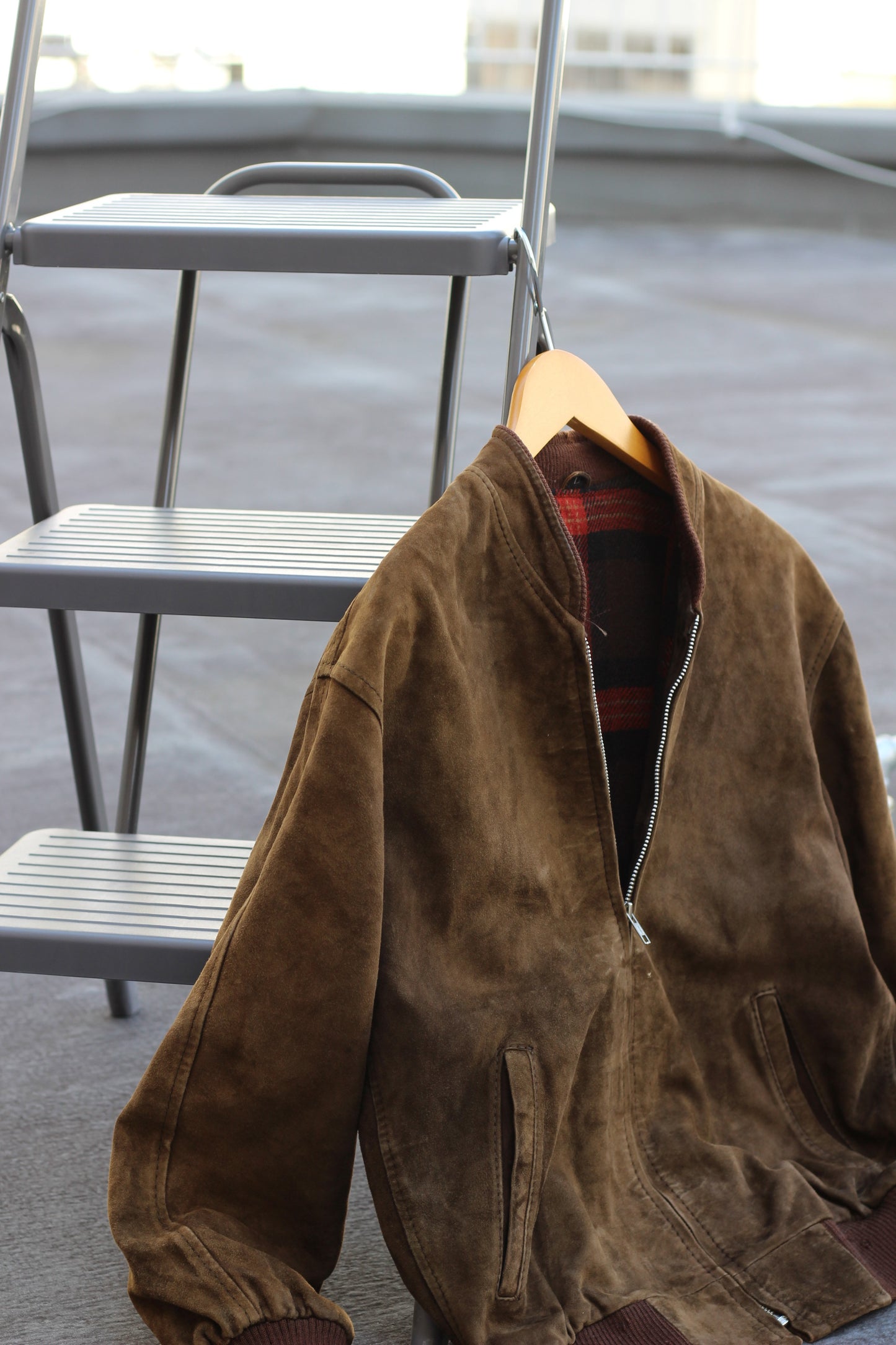 Men's Vintage Brown Blouson Short Leather Jacket x2点
