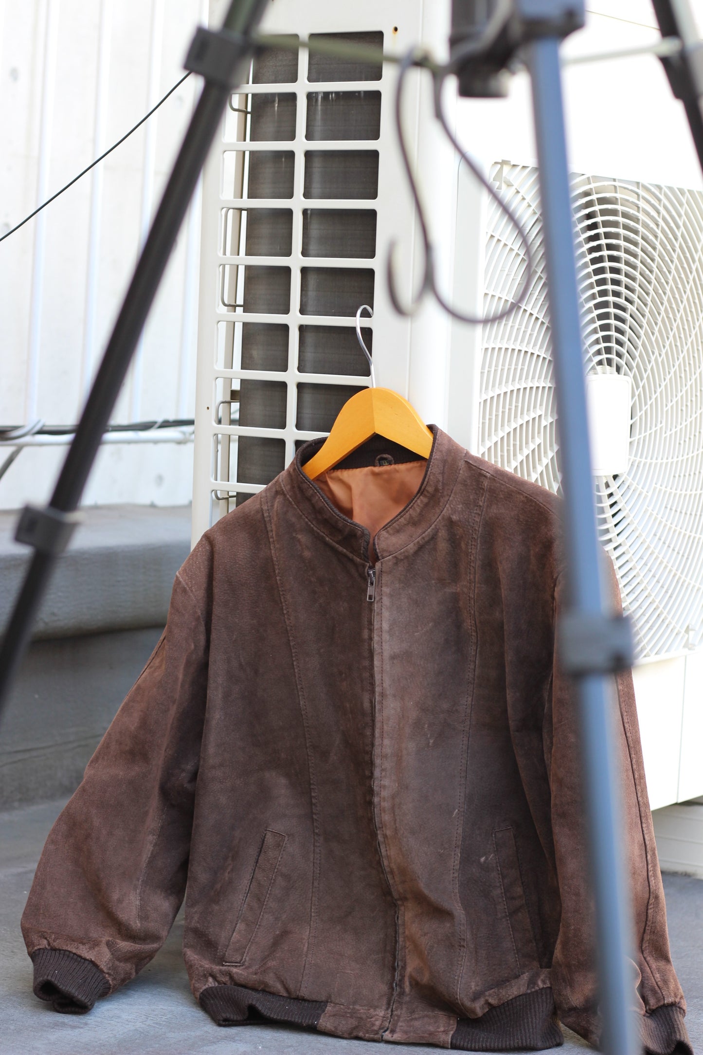 Men's Vintage Brown Blouson Short Leather Jacket x2点