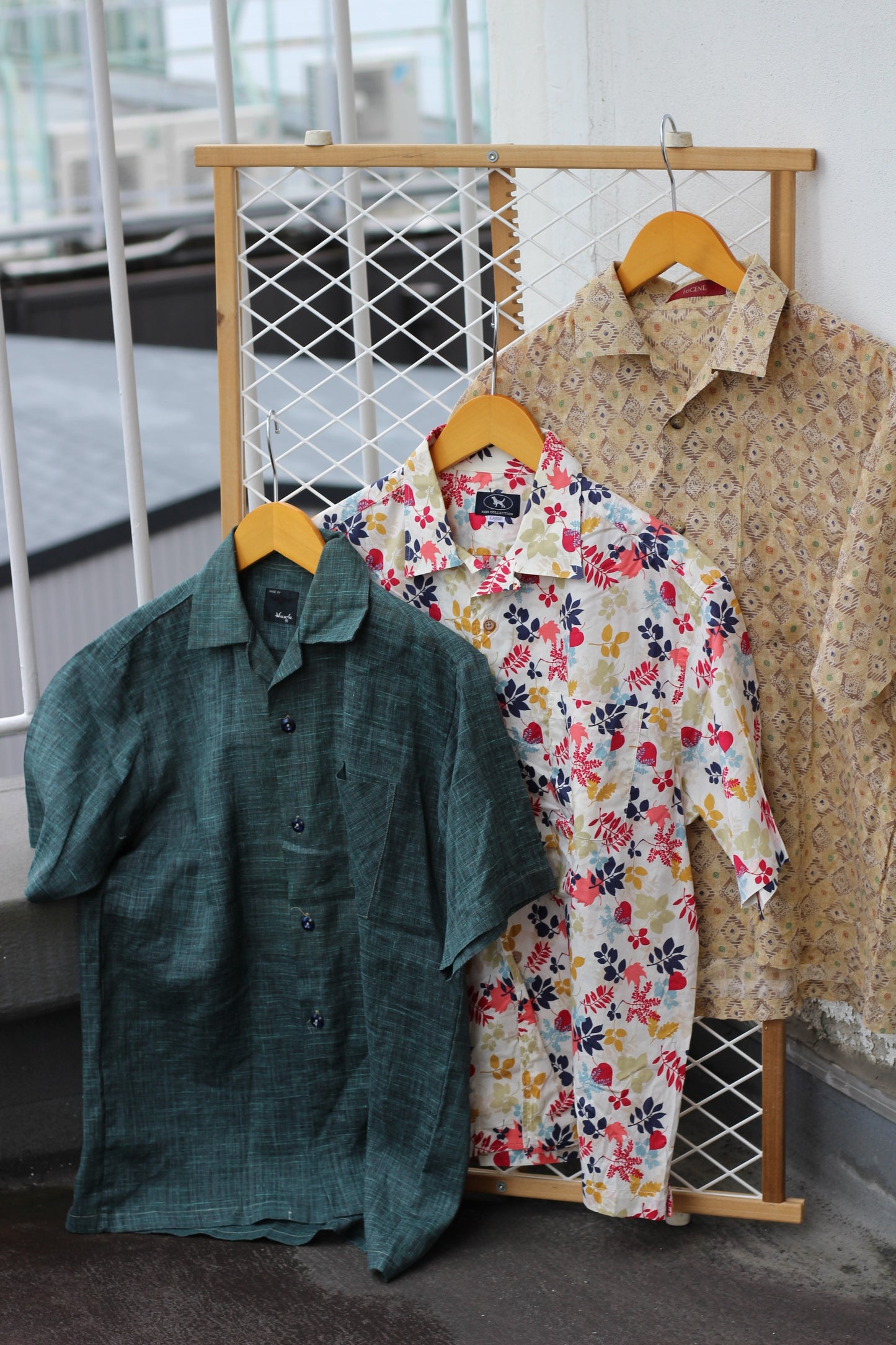 Men's Short Sleeve Open Collar Shirt x4点