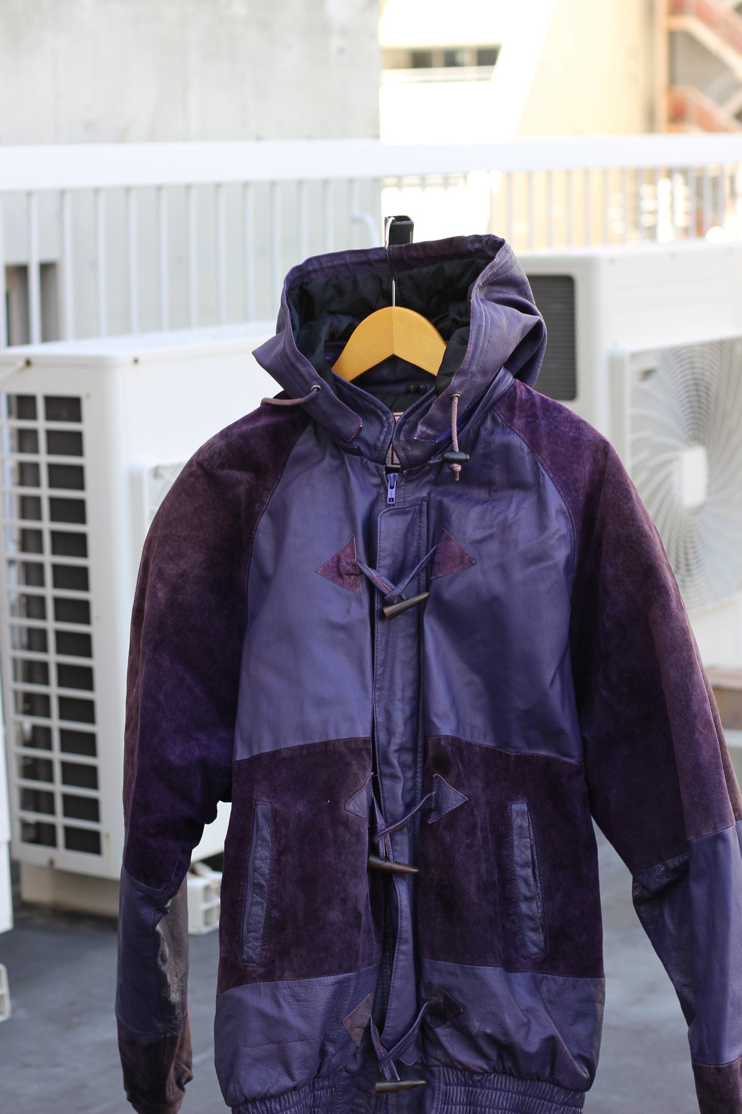 Men's Vintage Duffle Leather Jacket x2点