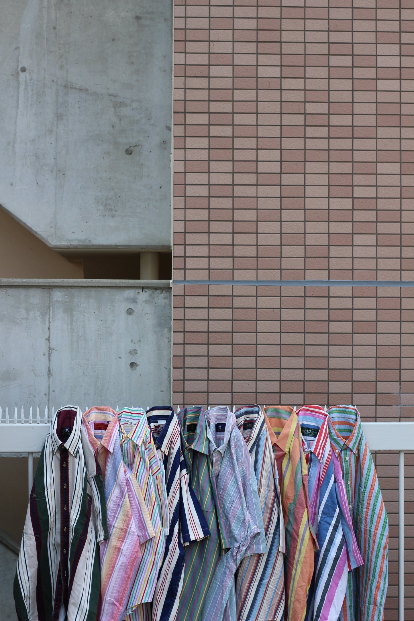 Men's Design Stripe Short Sleeve Shirt x10点