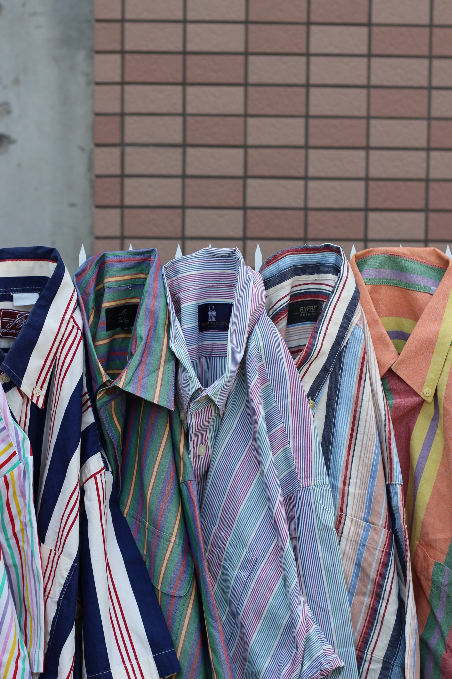 Men's Design Stripe Short Sleeve Shirt x10点