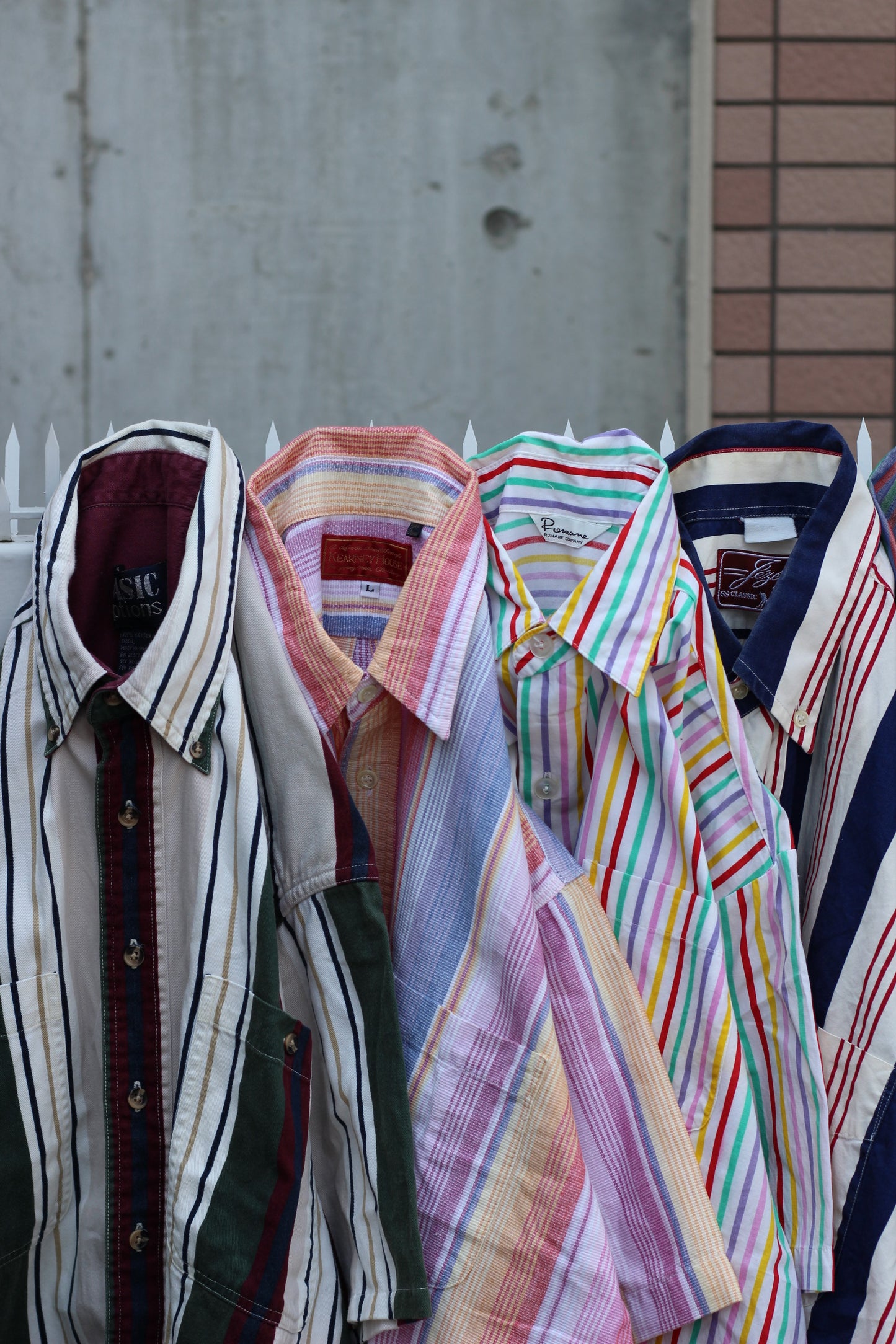 Men's Design Stripe Short Sleeve Shirt x10点