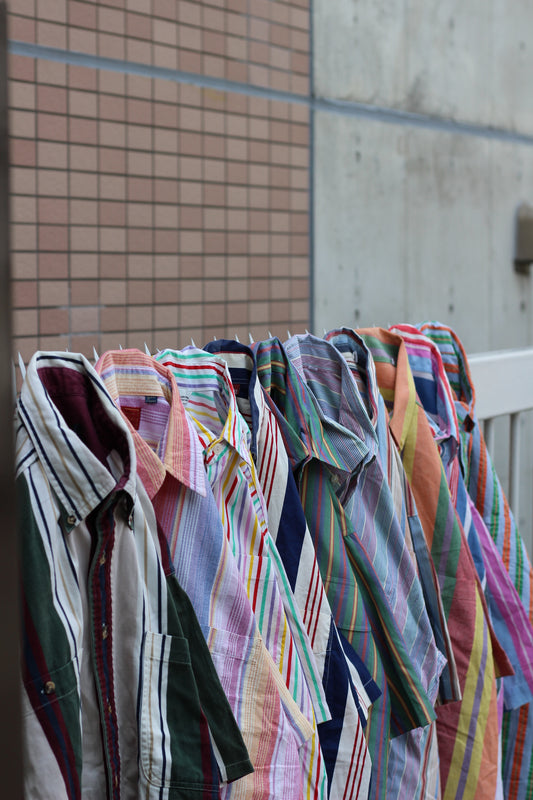 Men's Design Stripe Short Sleeve Shirt x10点