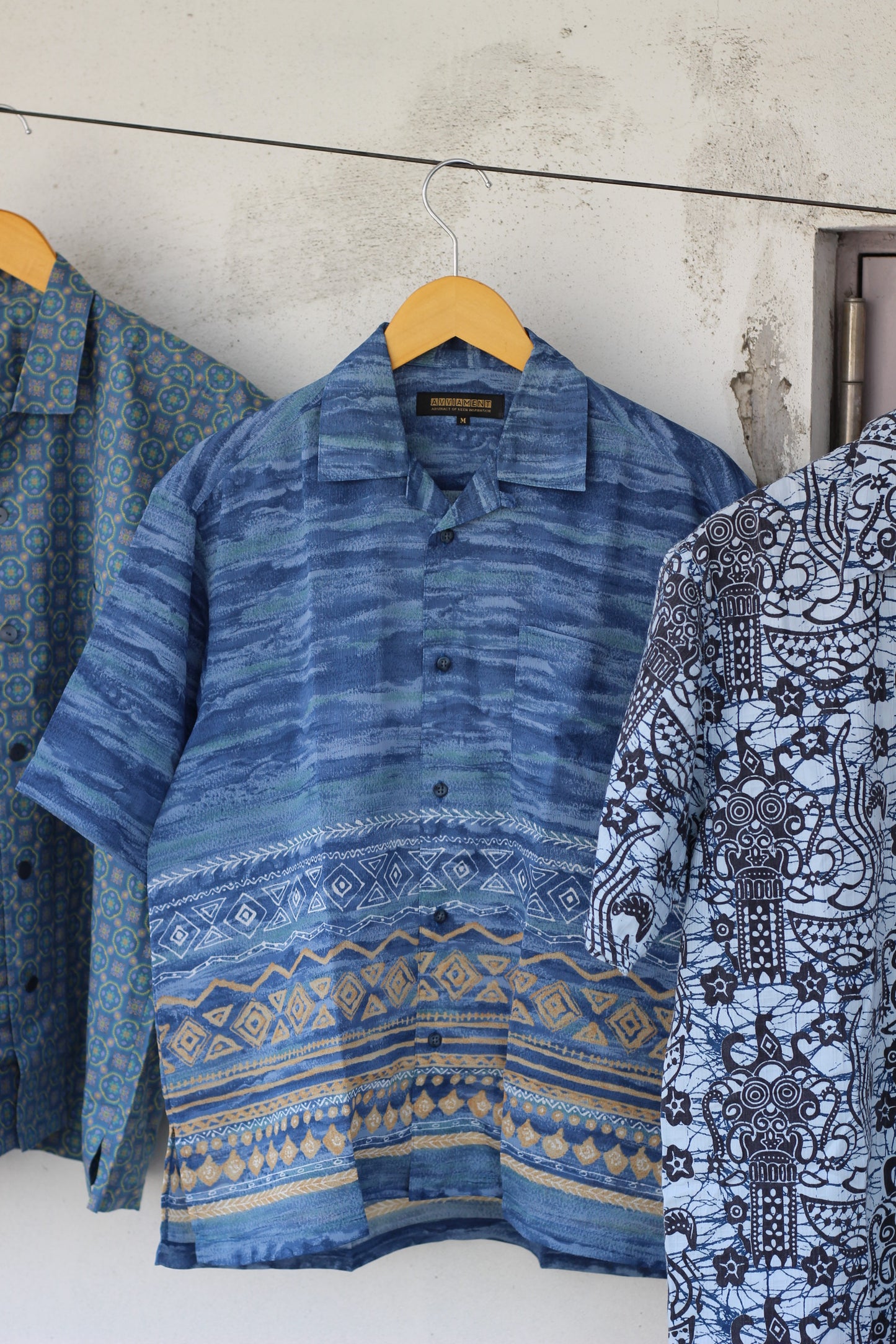 Men's Design Open Collar Short Sleeve Shirt x17点