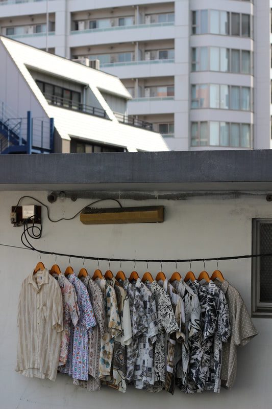 Men's White Design Open Collar Short Sleeve Shirt x14点