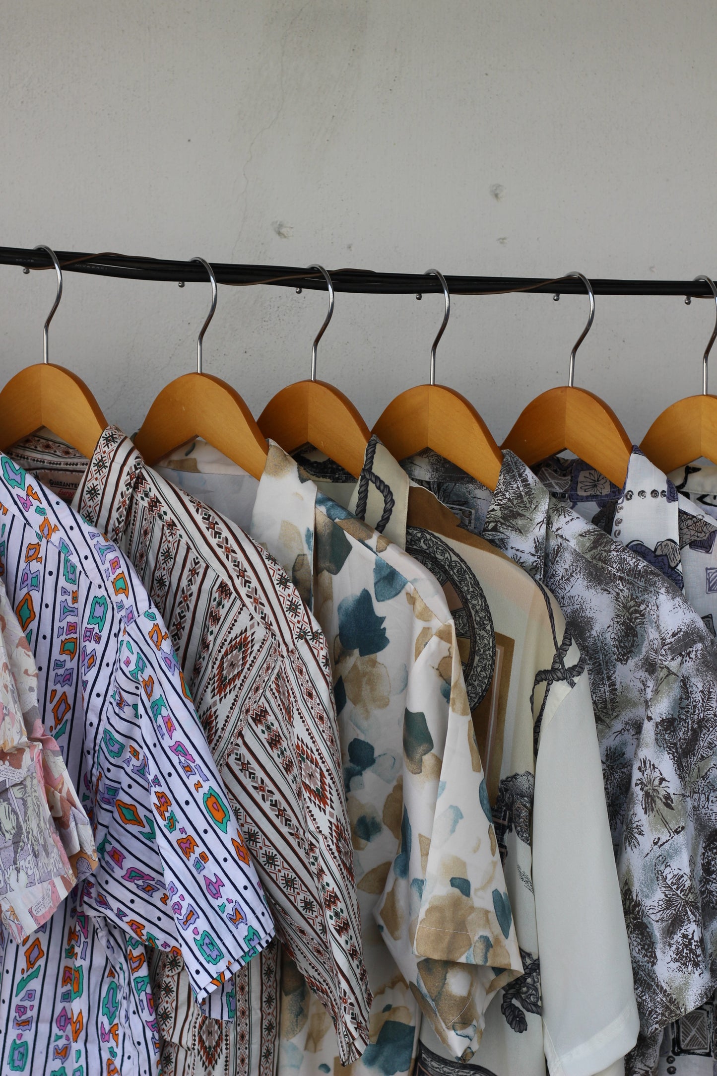 Men's White Design Open Collar Short Sleeve Shirt x14点