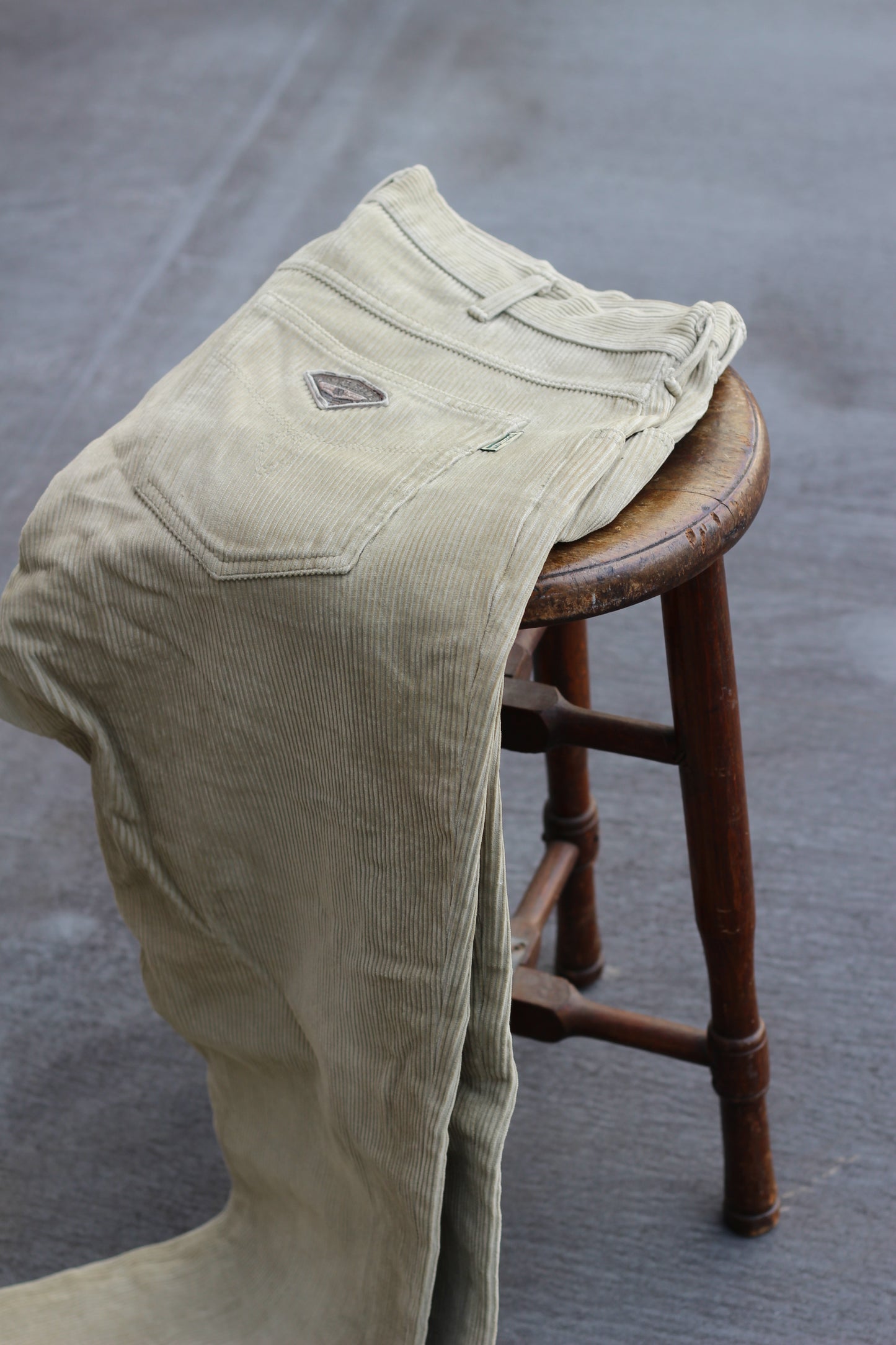 Men's Beige Corduroy Wide Leg Bottoms x5点