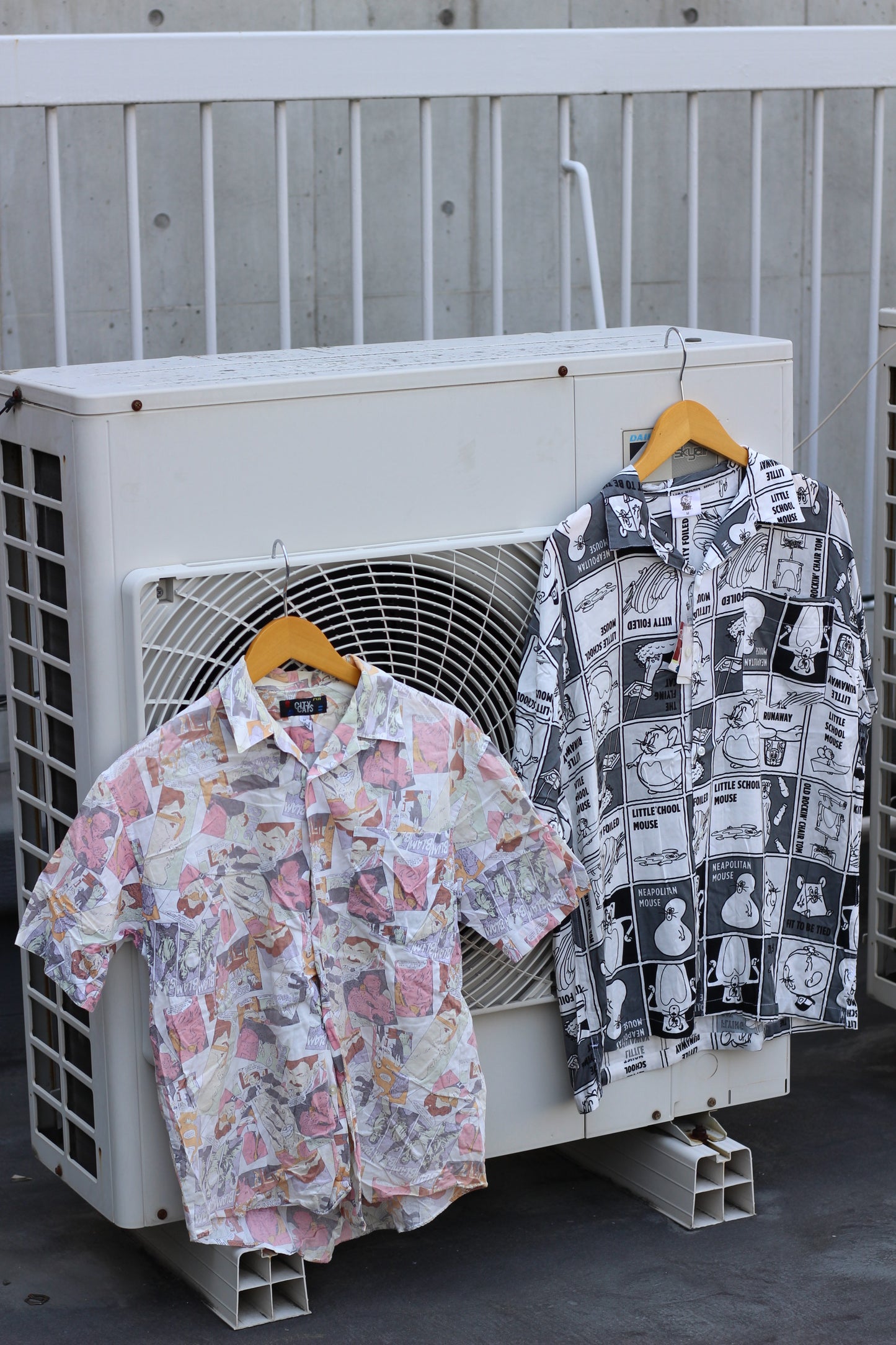 Men's White Design Open Collar Short Sleeve Shirt x14点