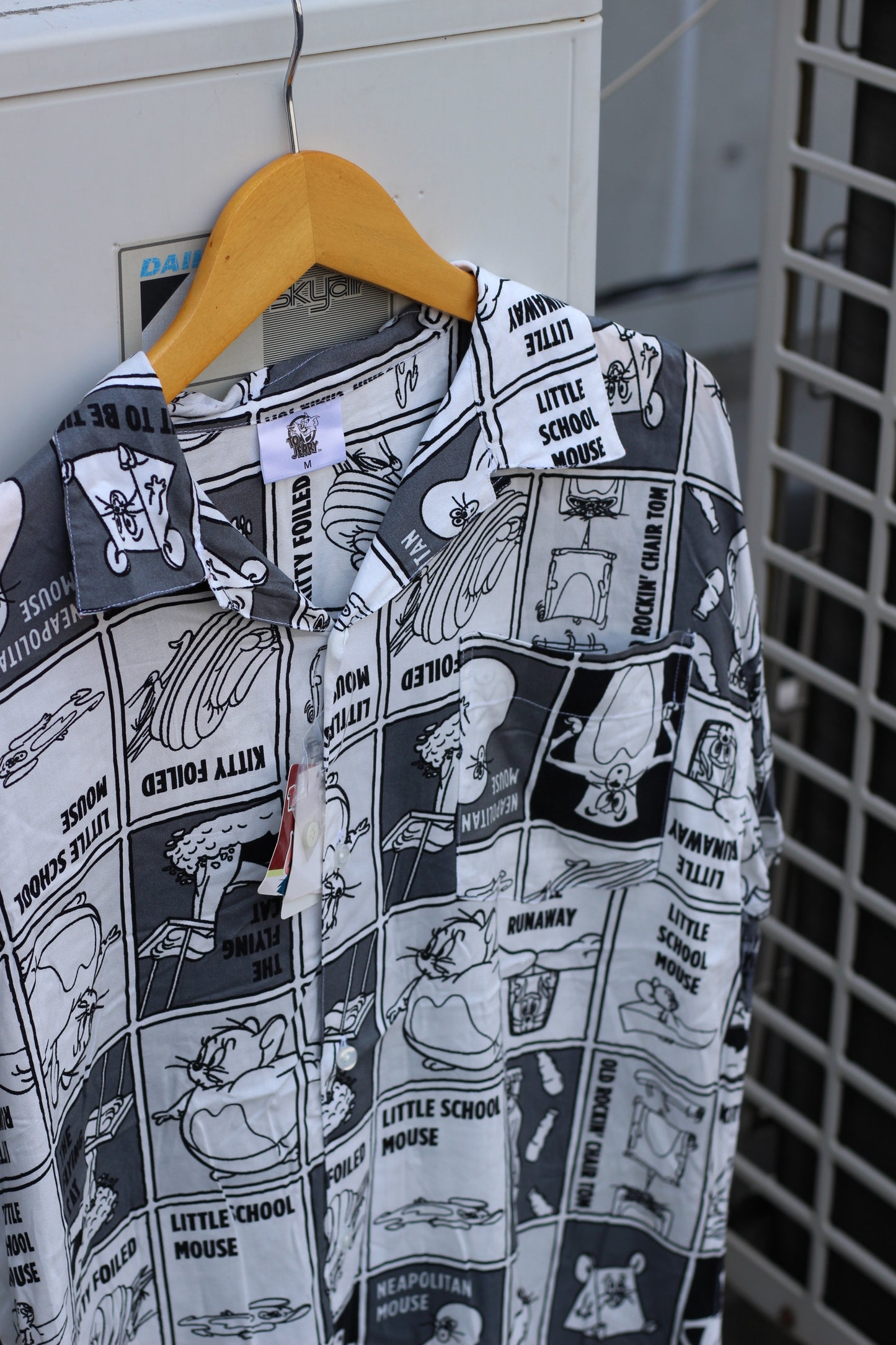 Men's White Design Open Collar Short Sleeve Shirt x14点