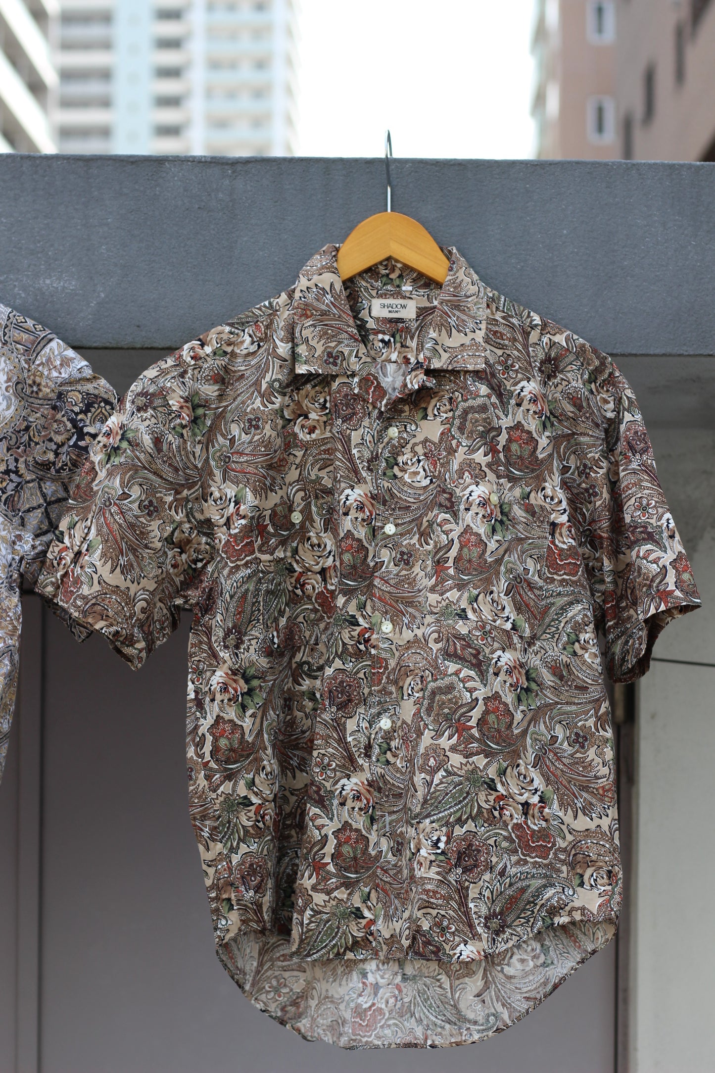 Men's Paisley Design Open Collar Short Sleeve Shirt x3点