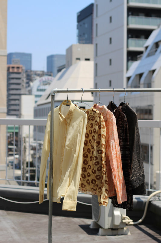 Vintage Sheer Design Long Sleeve Blouse x8点