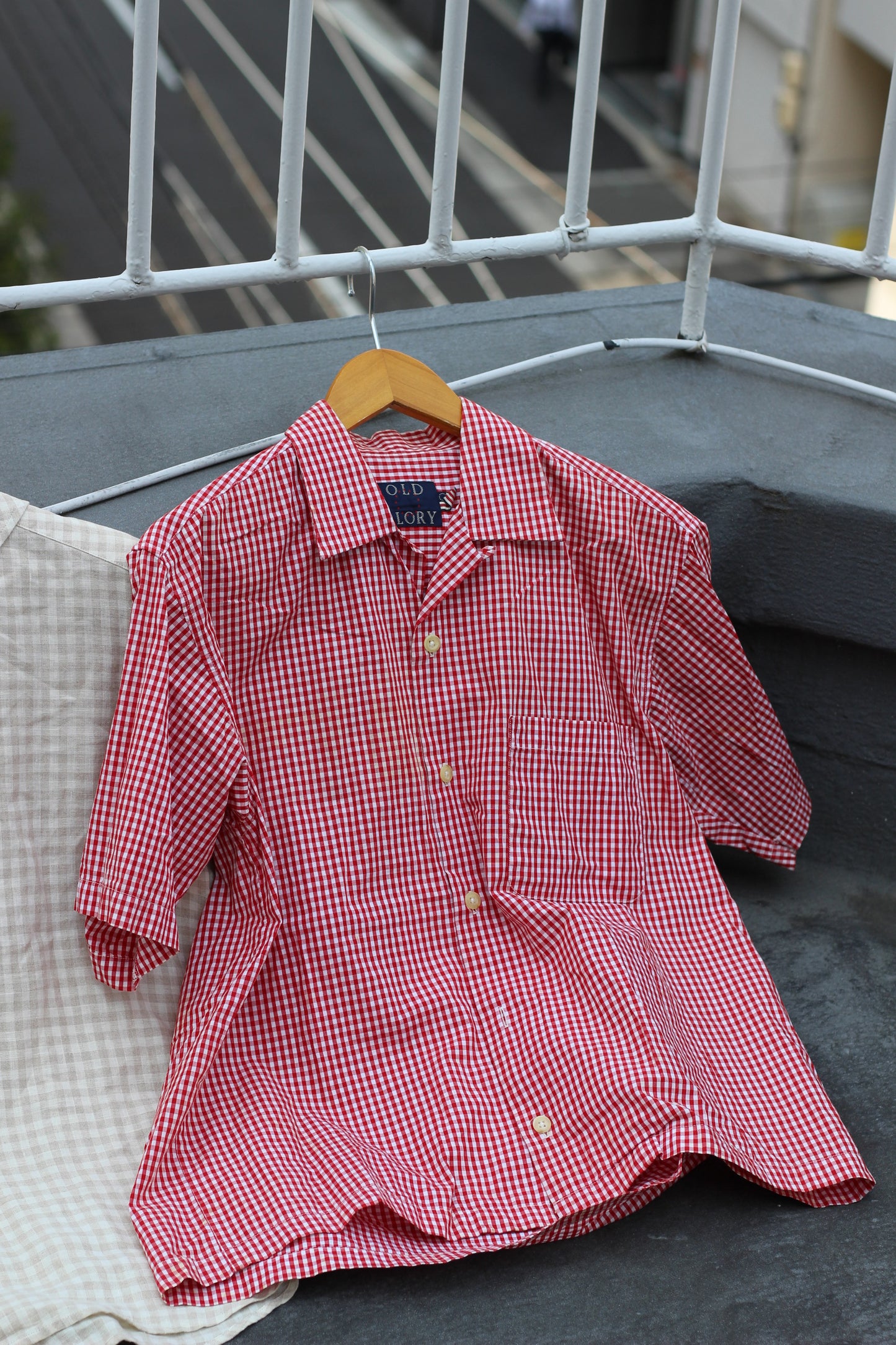Men's Design Check Open Collar Short Sleeve Shirt x5点