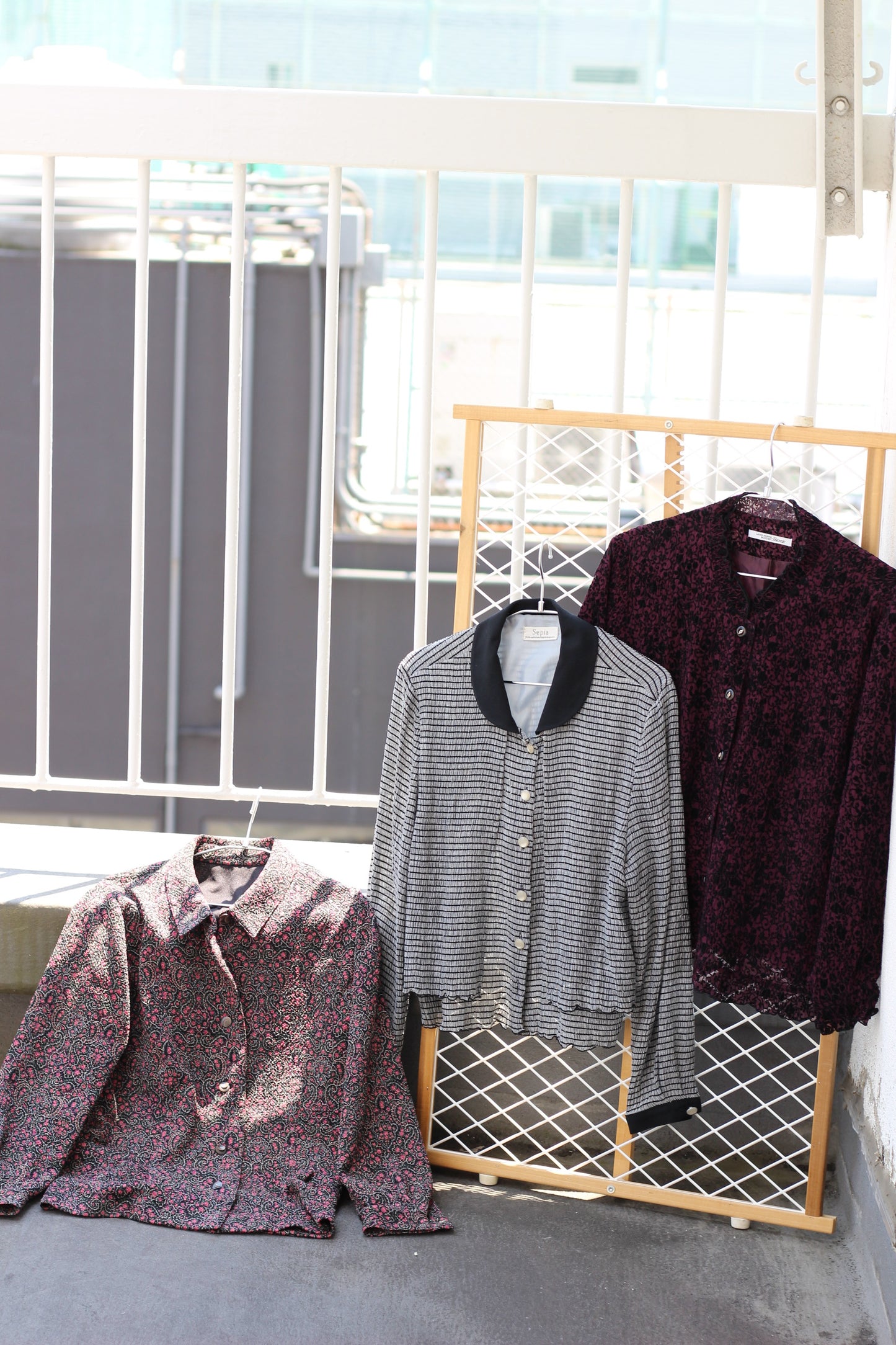 Vintage Shirring & jacquard Blouse Jacket x3点