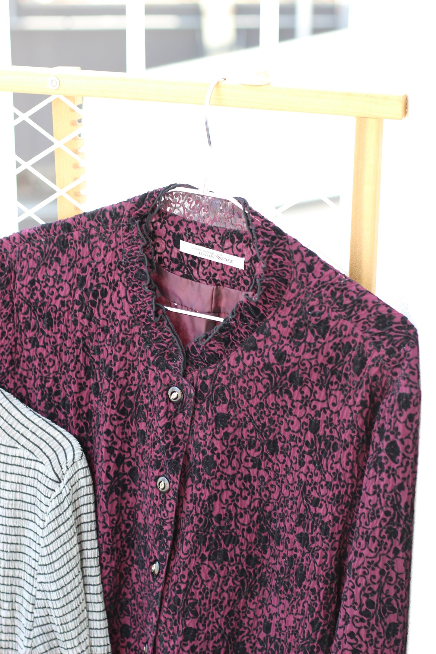 Vintage Shirring & jacquard Blouse Jacket x3点
