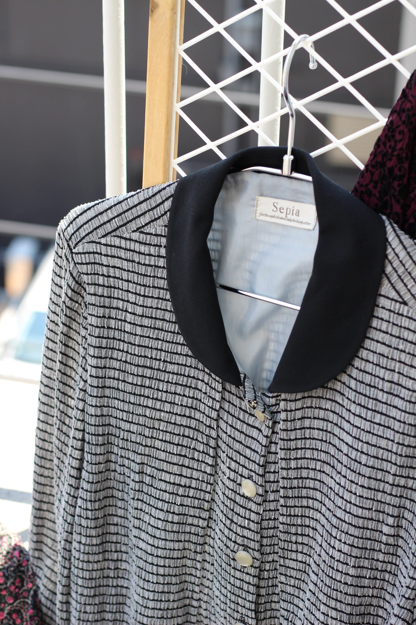 Vintage Shirring & jacquard Blouse Jacket x3点