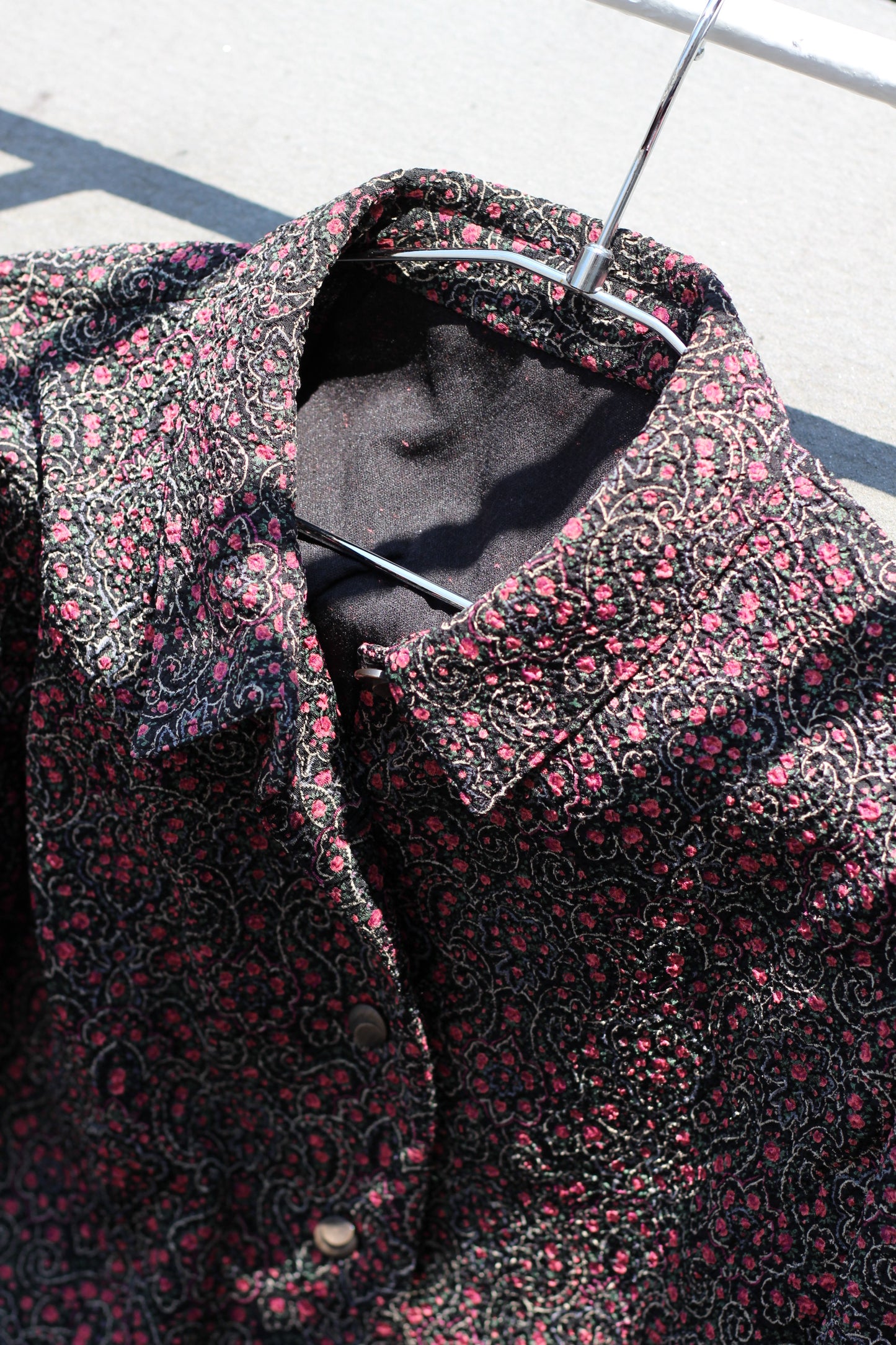 Vintage Shirring & jacquard Blouse Jacket x3点