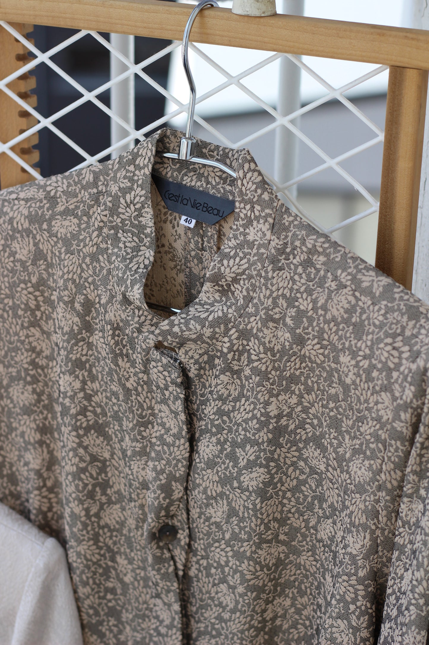 Vintage Jacquard Long Sleeve Blouse x6点