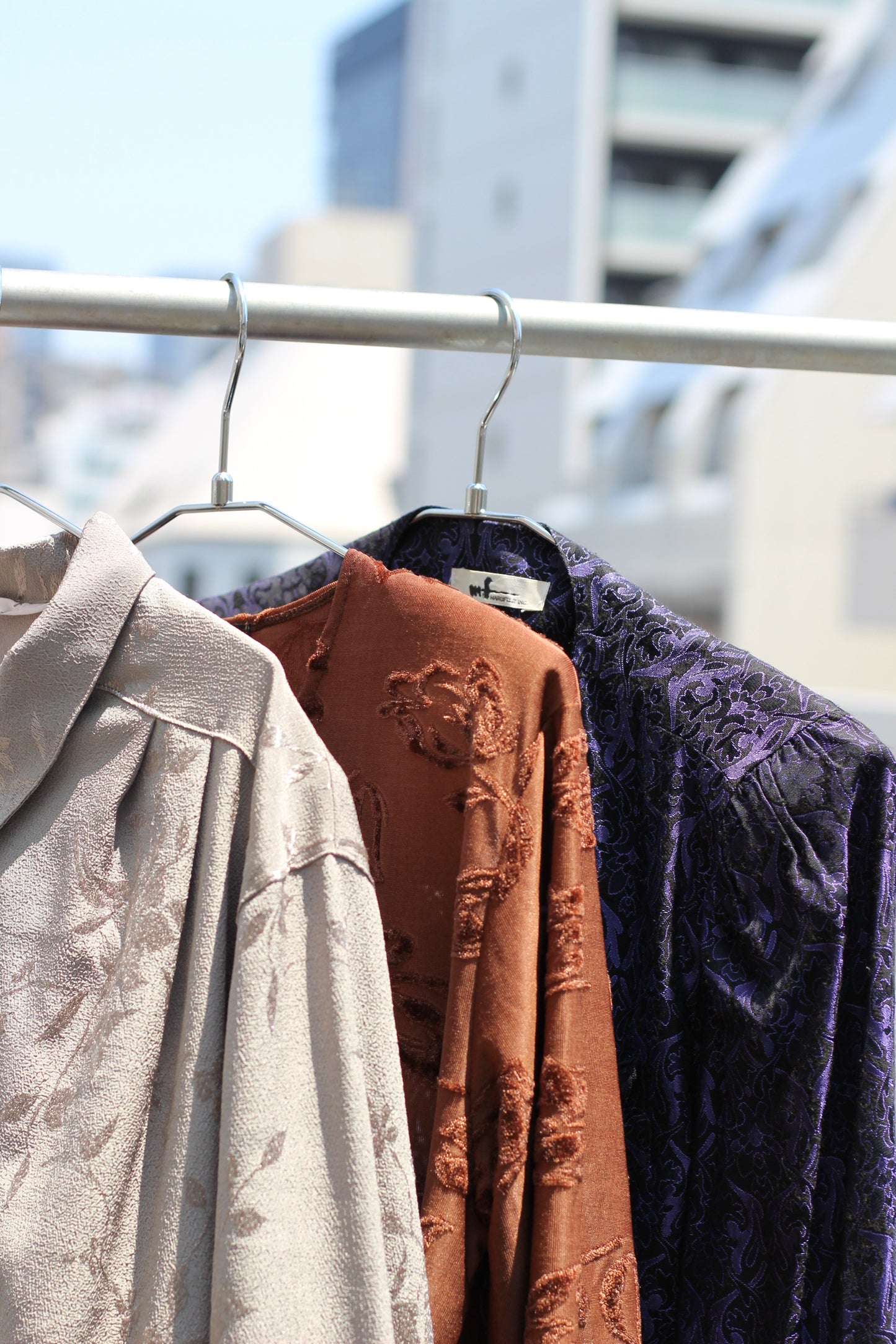 Vintage Jacquard Long Sleeve Blouse x6点