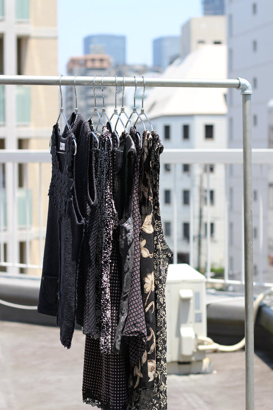 Vintage Black Design No Sleeve Blouse x8点