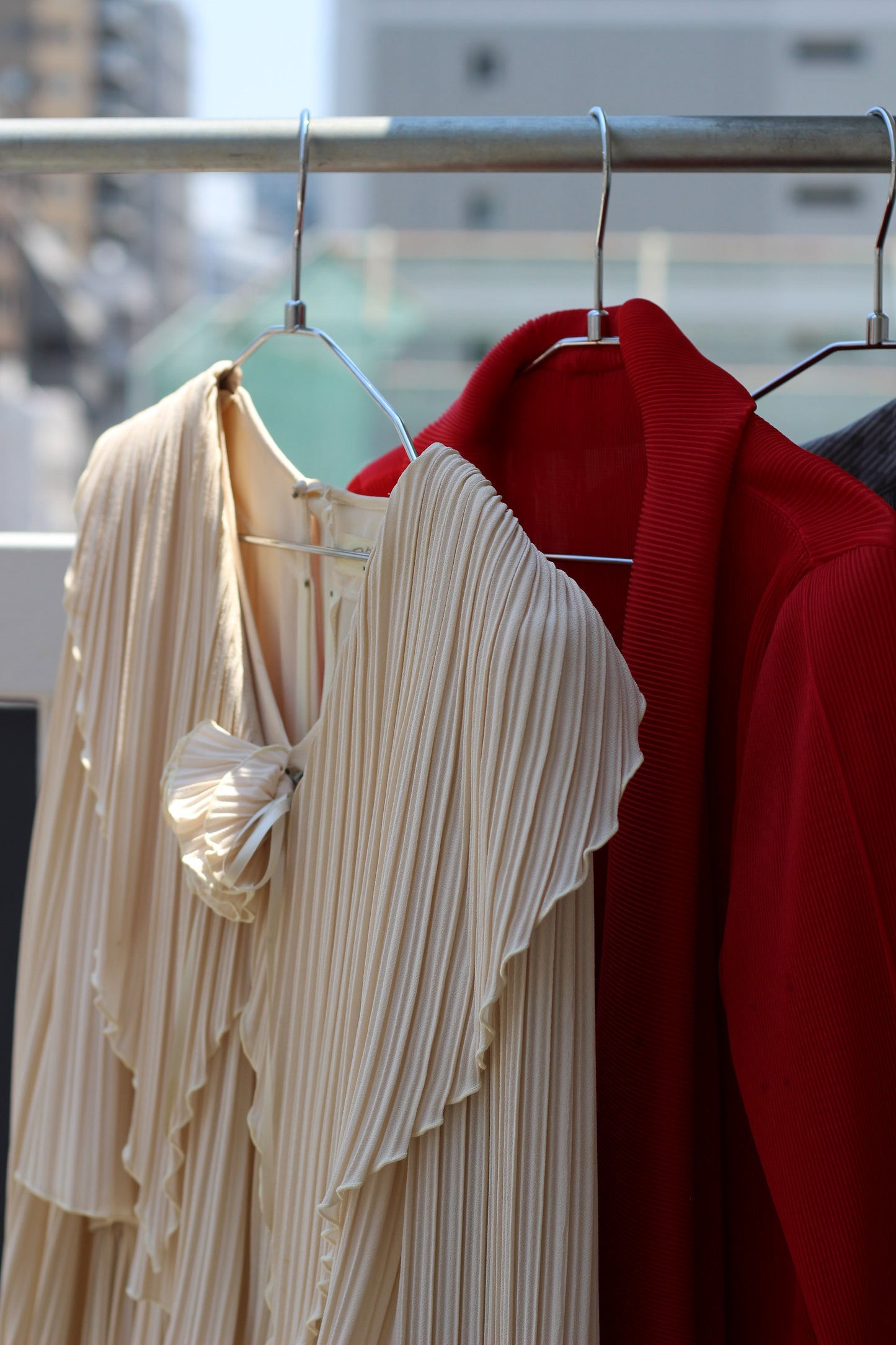 Vintage Pleats Long Sleeve One-Piece x7点