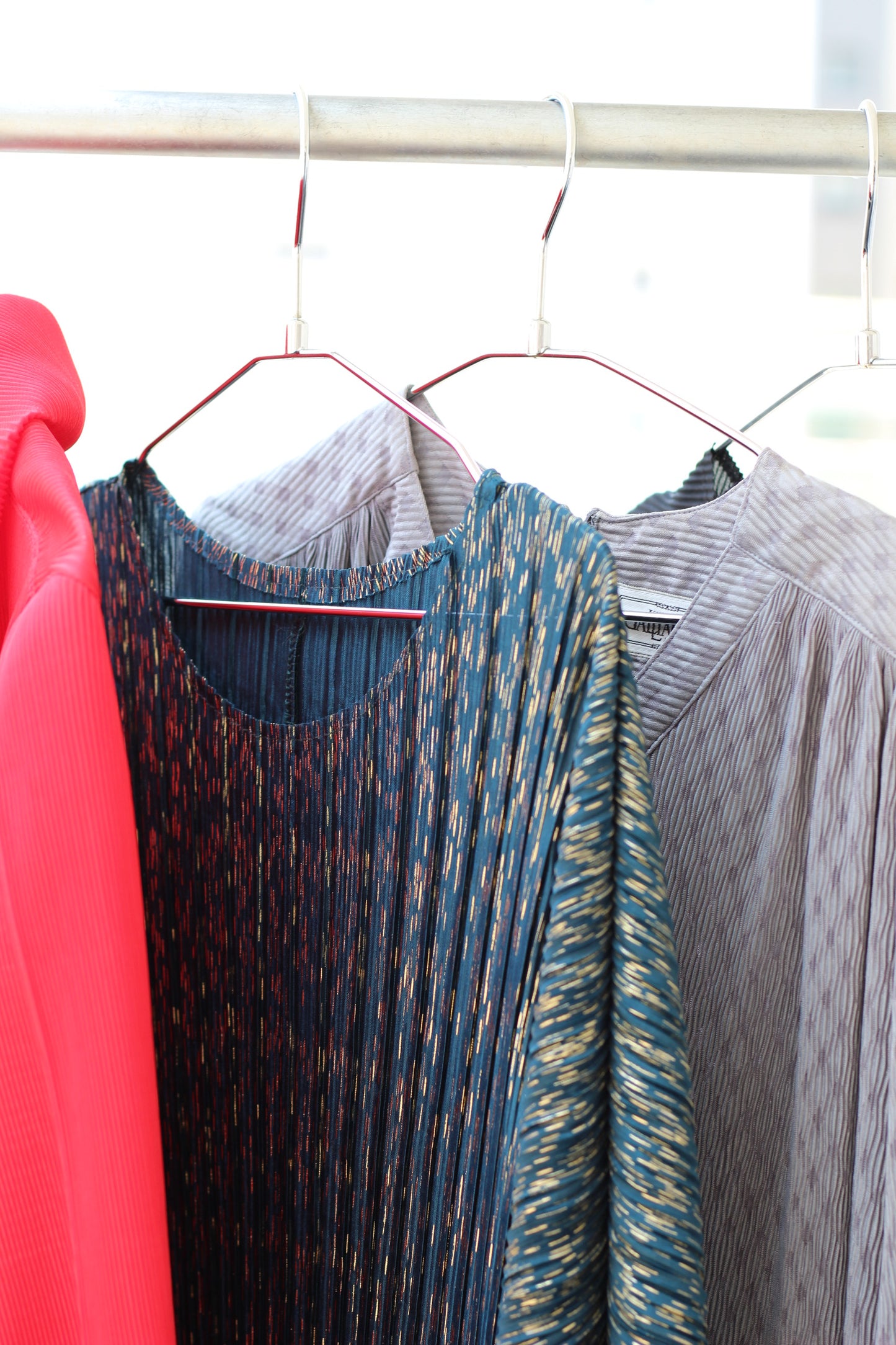 Vintage Pleats Long Sleeve One-Piece x7点