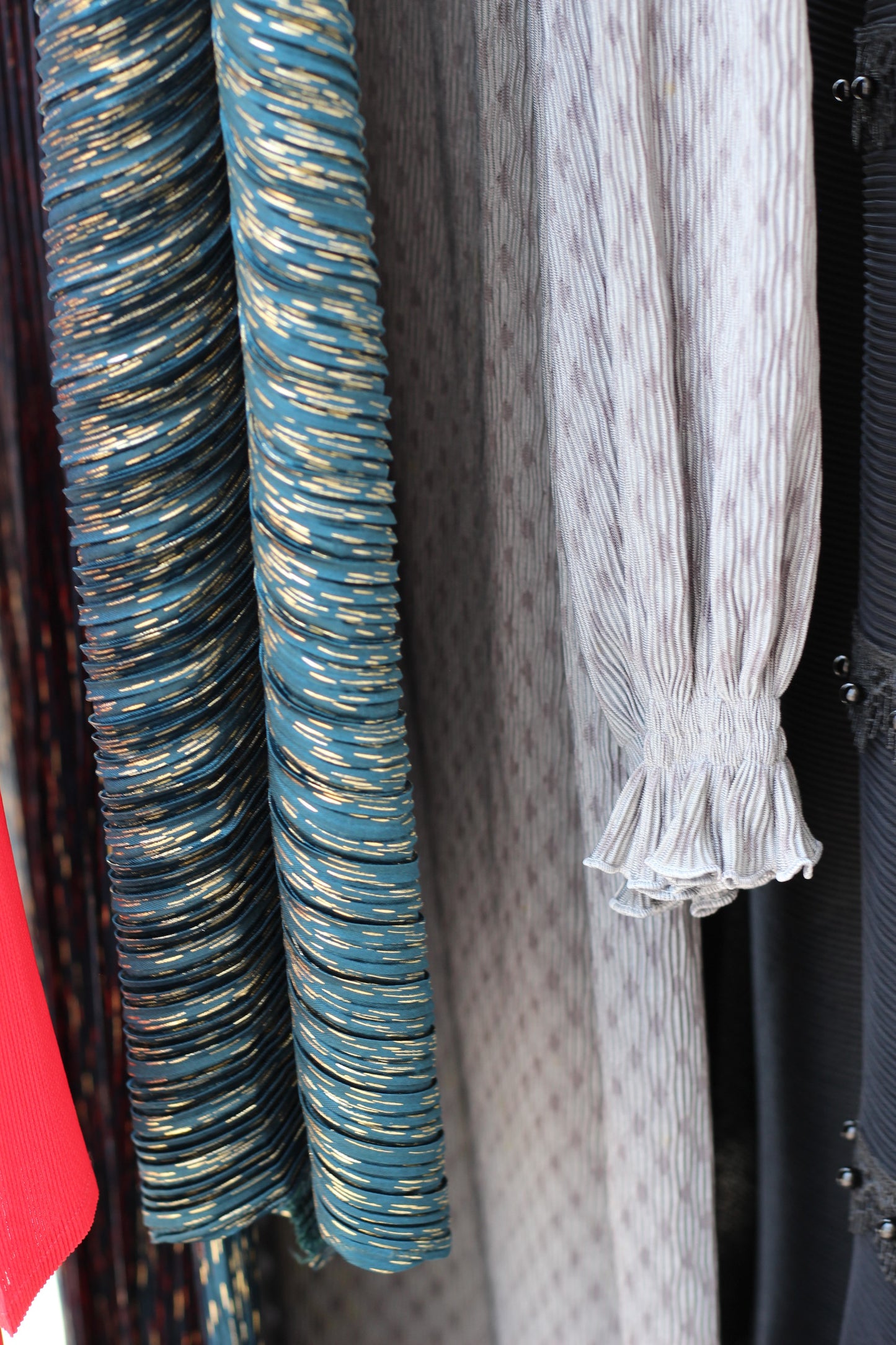 Vintage Pleats Long Sleeve One-Piece x7点