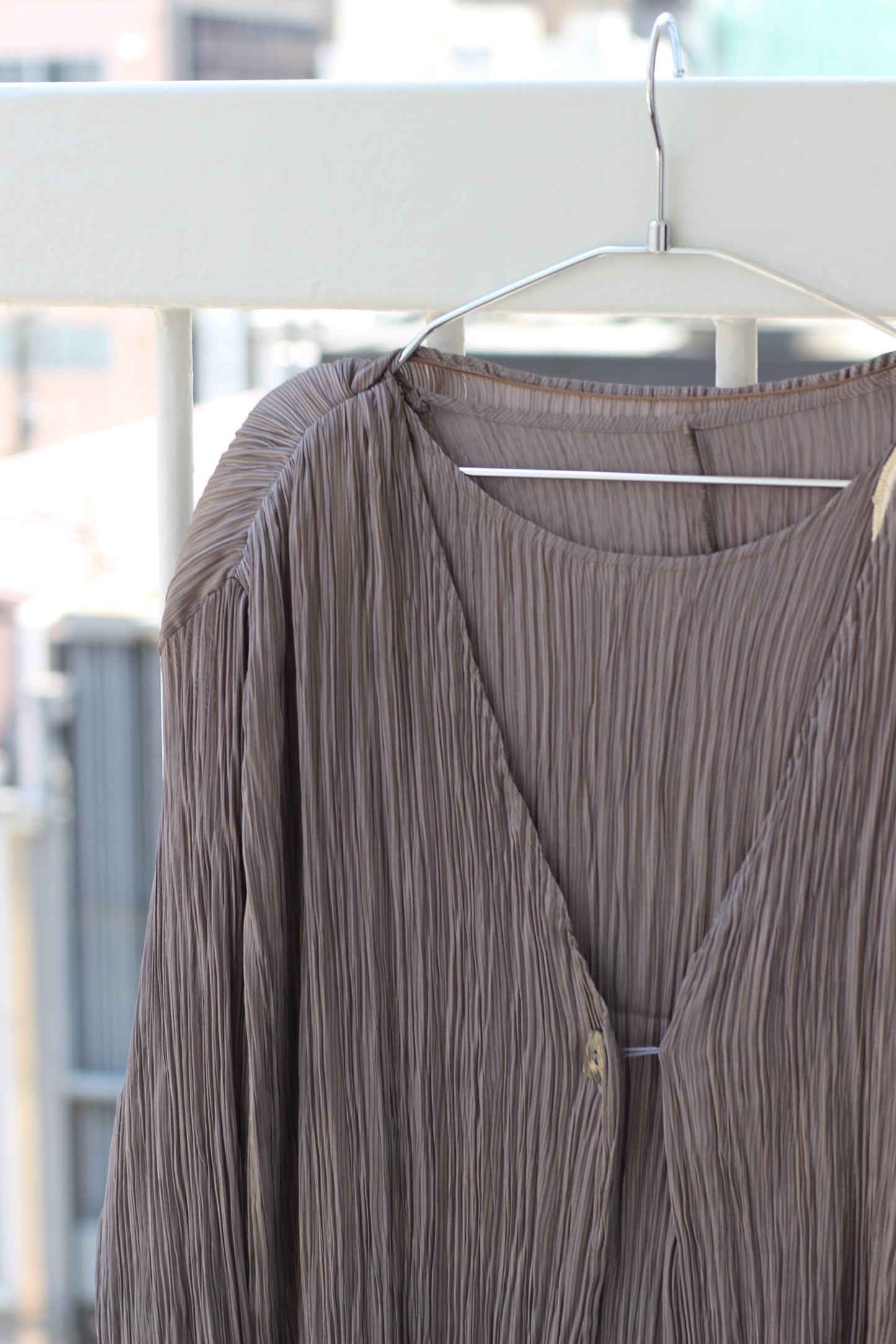 Vintage Pleats Long Sleeve One-Piece x7点