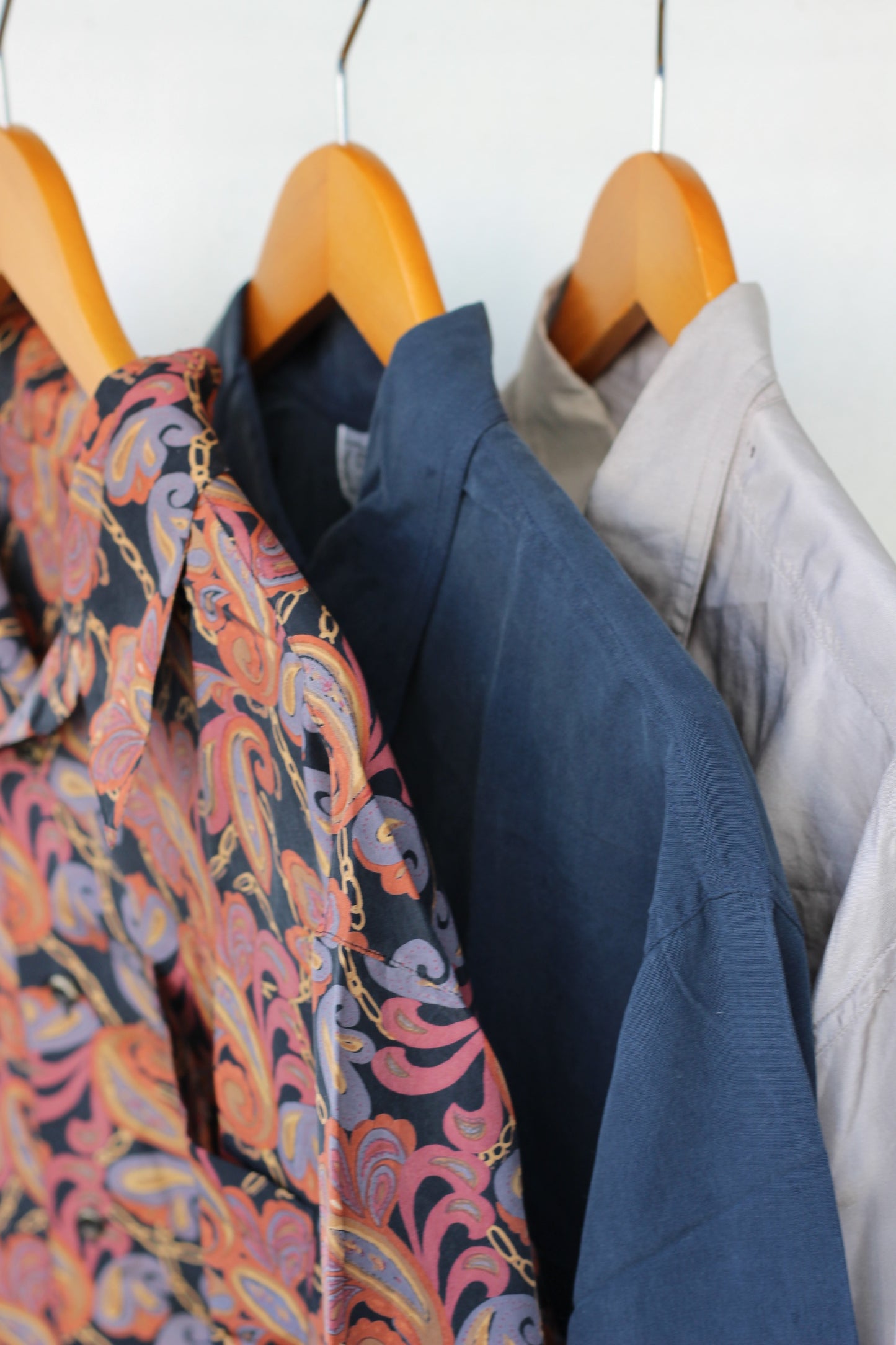 Men's silk shirt x3点