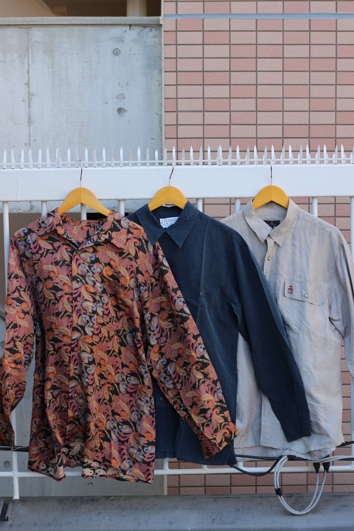 Men's silk shirt x3点