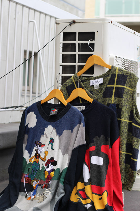 Men's Vintage Character Knitwear x3点