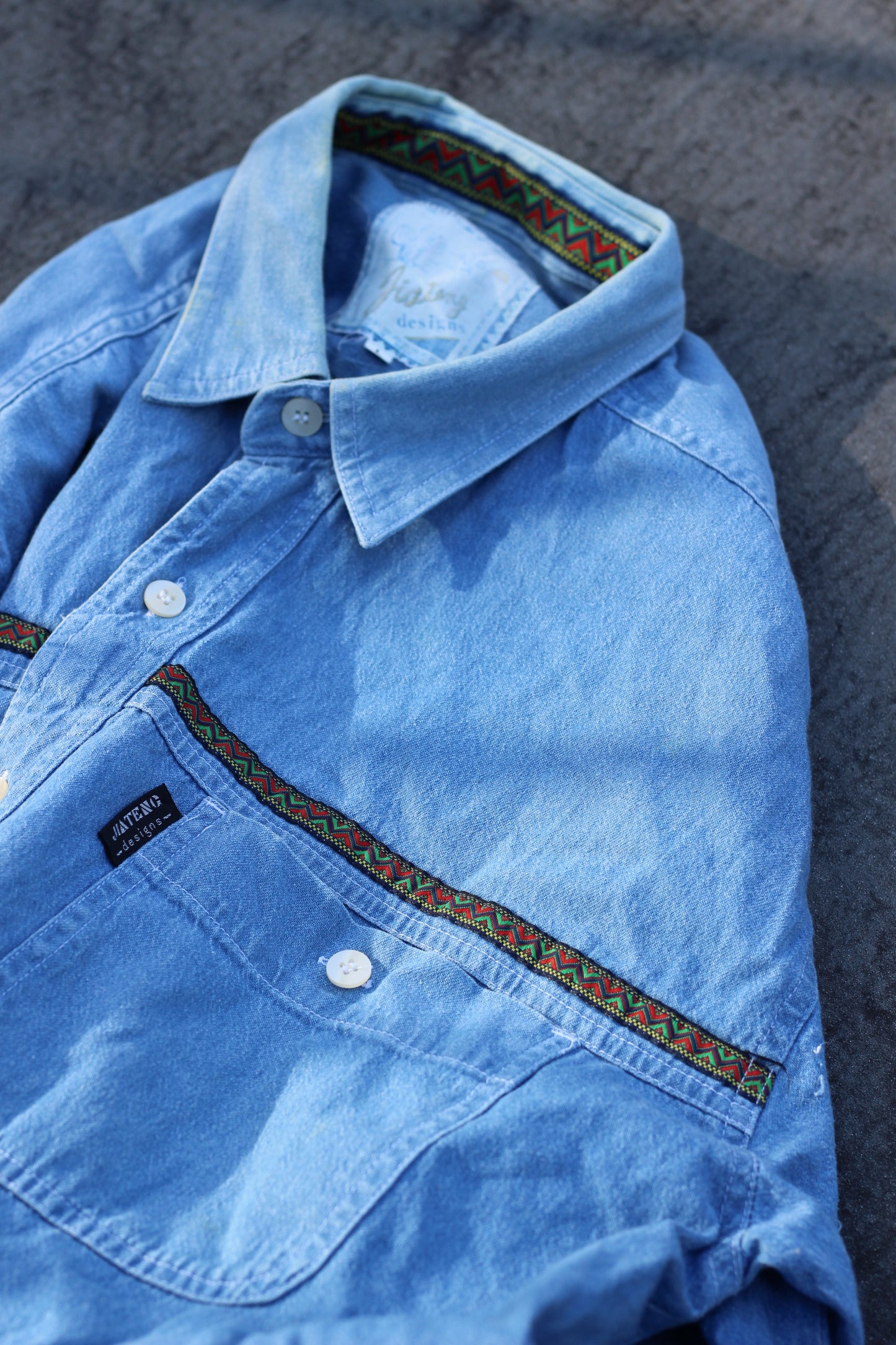 Men's design denim shirt x4点