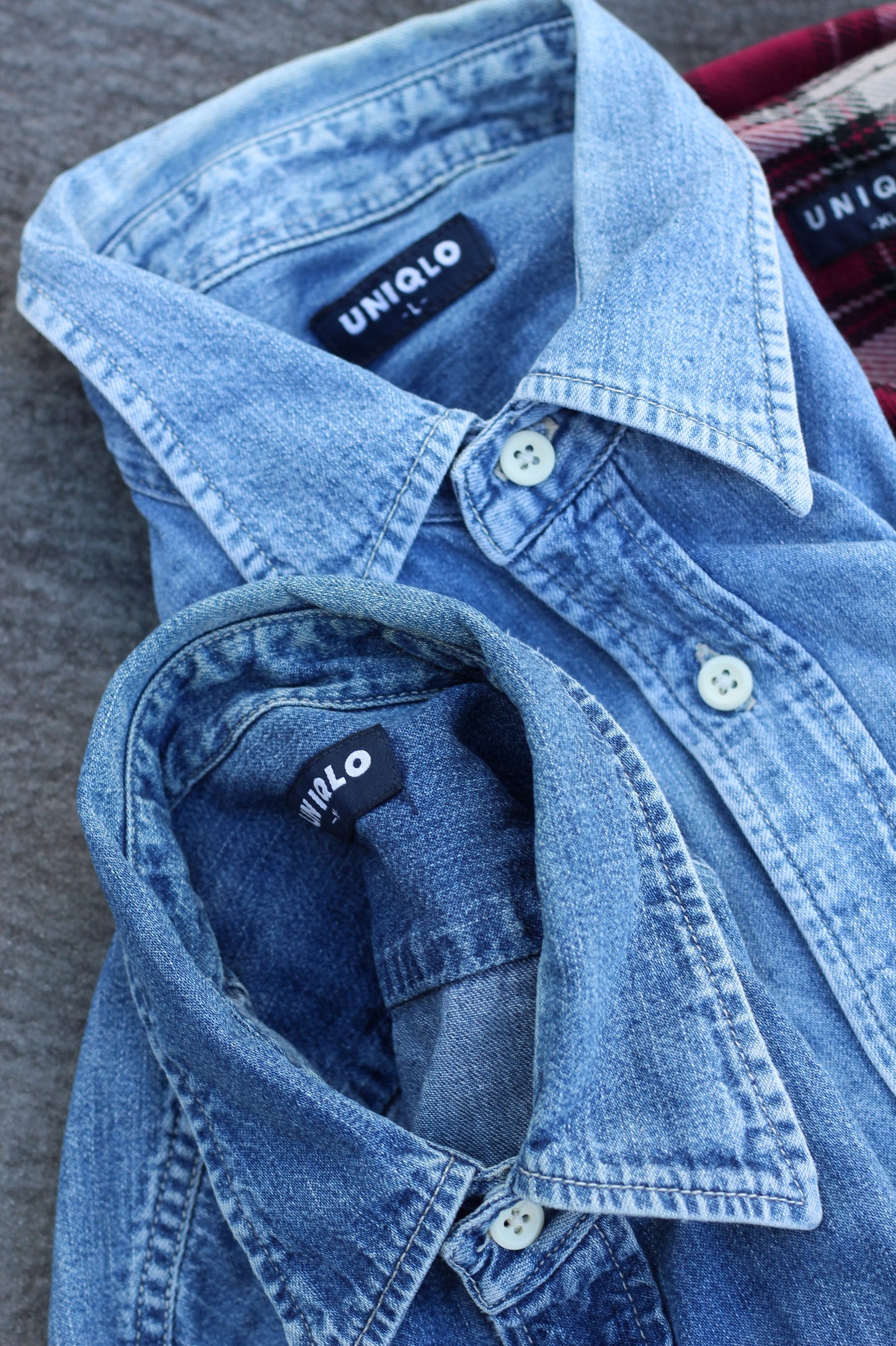 どなたか試してみませんか?オールドユニクロ denim shirt & check shirt x7点