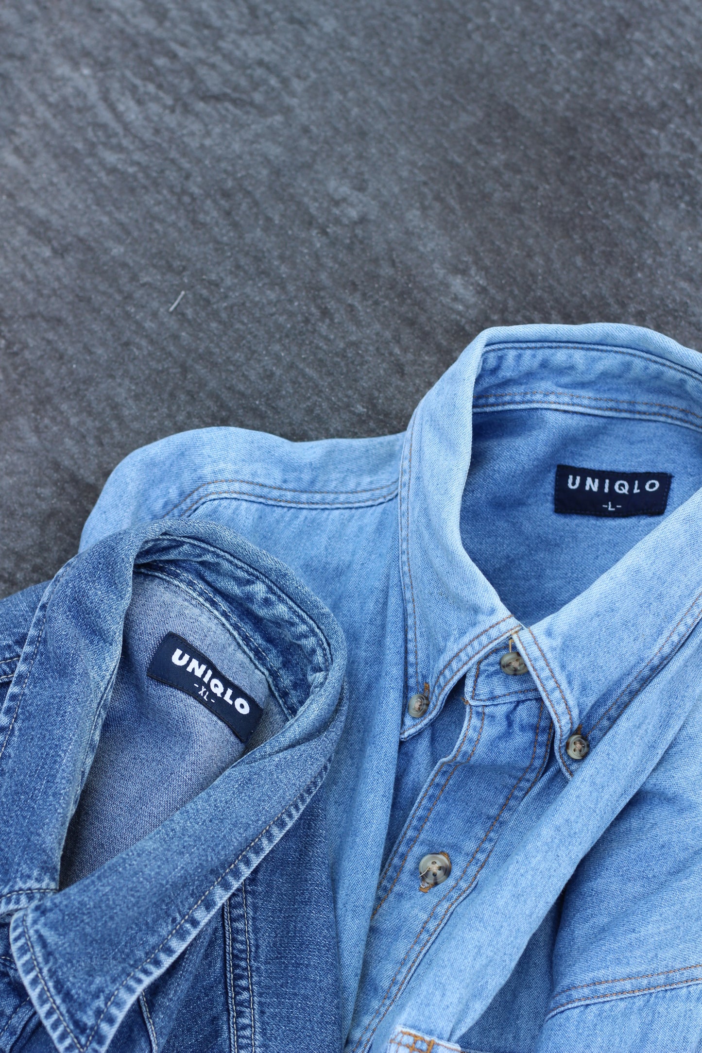 どなたか試してみませんか?オールドユニクロ denim shirt & check shirt x7点
