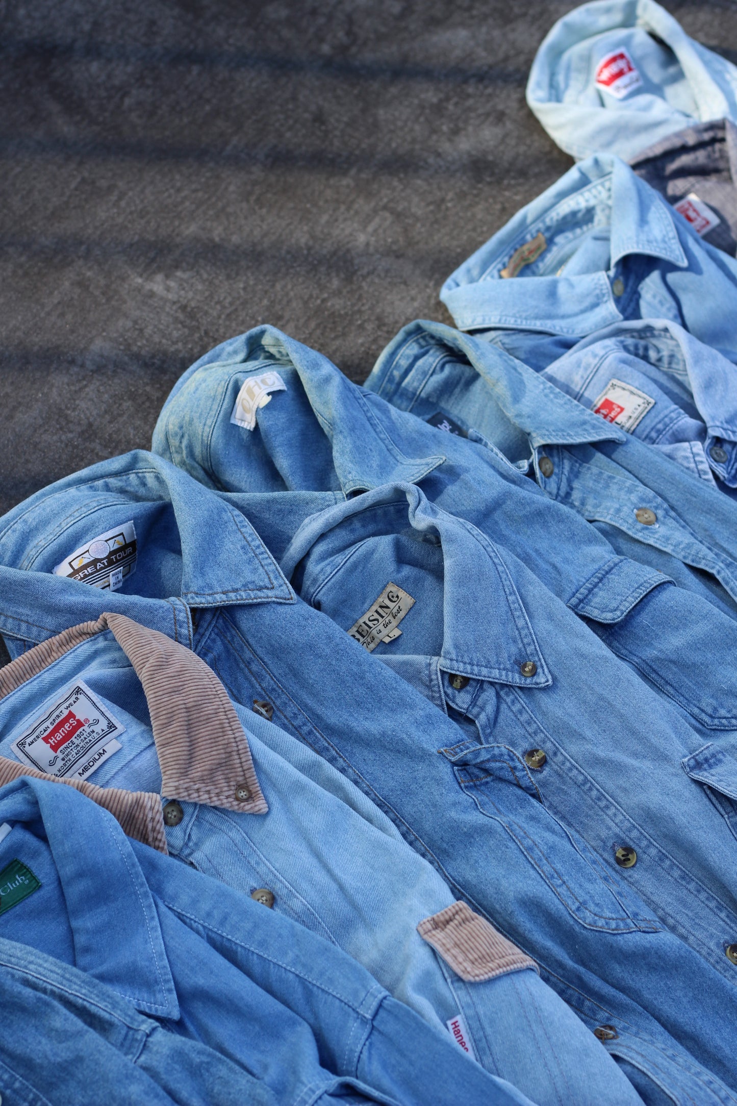 Men's denim shirt x14点