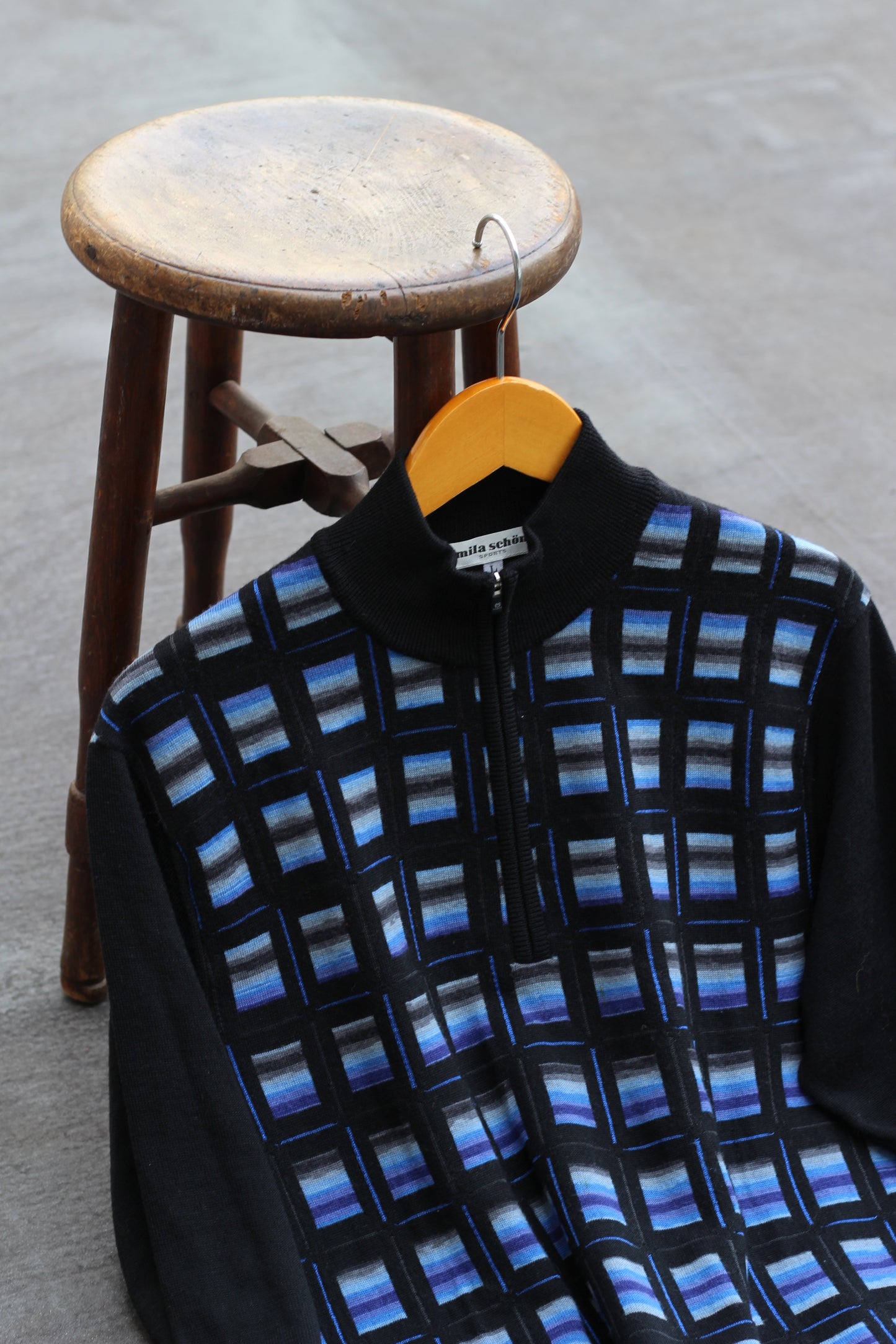 Men's Vintage Design Half-Zip Knit x2点