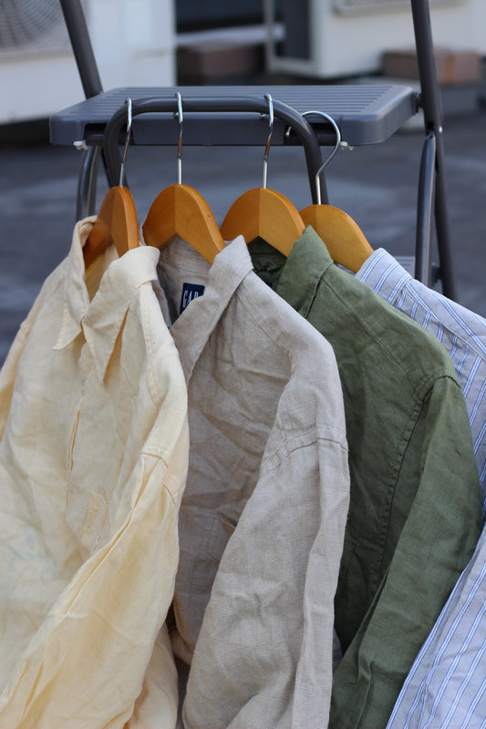 Men's Oversize Old Gap Linen Long Sleeve Shirt x4点