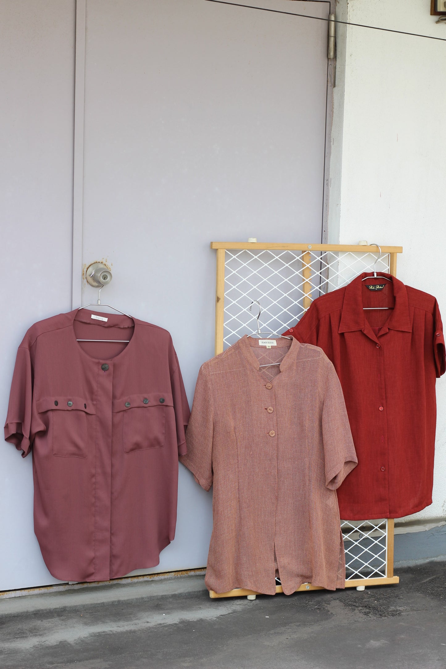 Vintage Simple Color Short Sleeve Blouse x10点