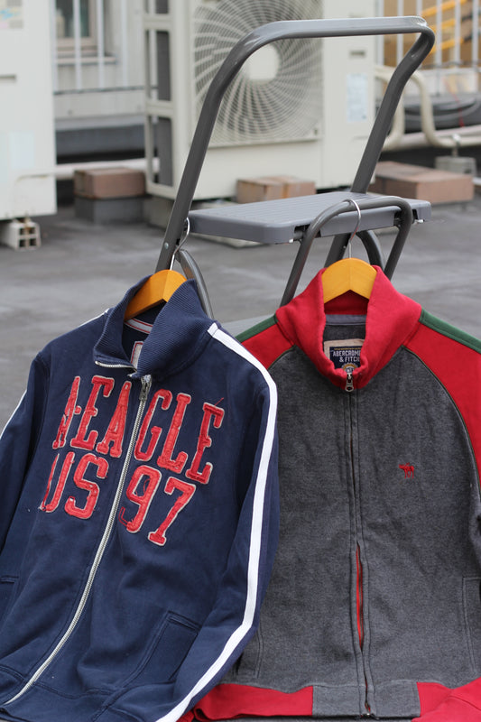 Y2K Style Abercrombie & Fitch & American Eagle Track Jacket x3点