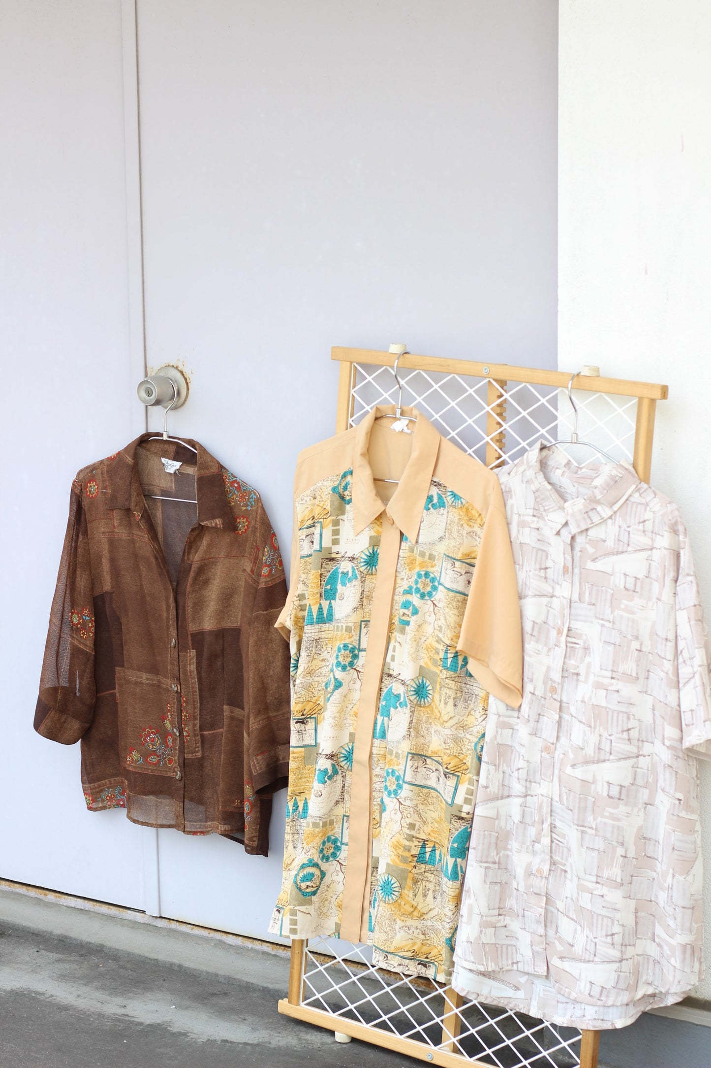 Vintage Design Short Sleeve Shirt Blouse x10点