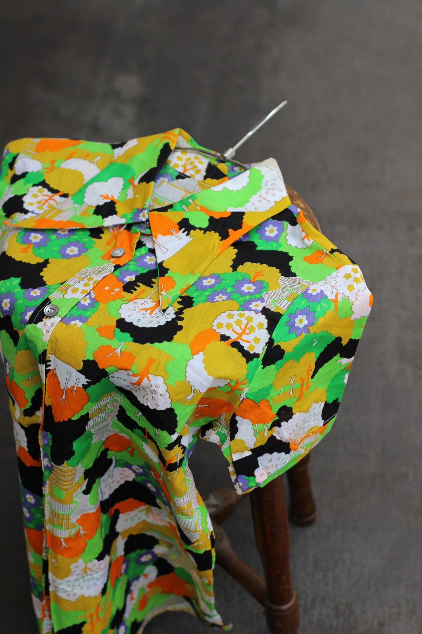 Vintage Design Short Sleeve Shirt Blouse x10点
