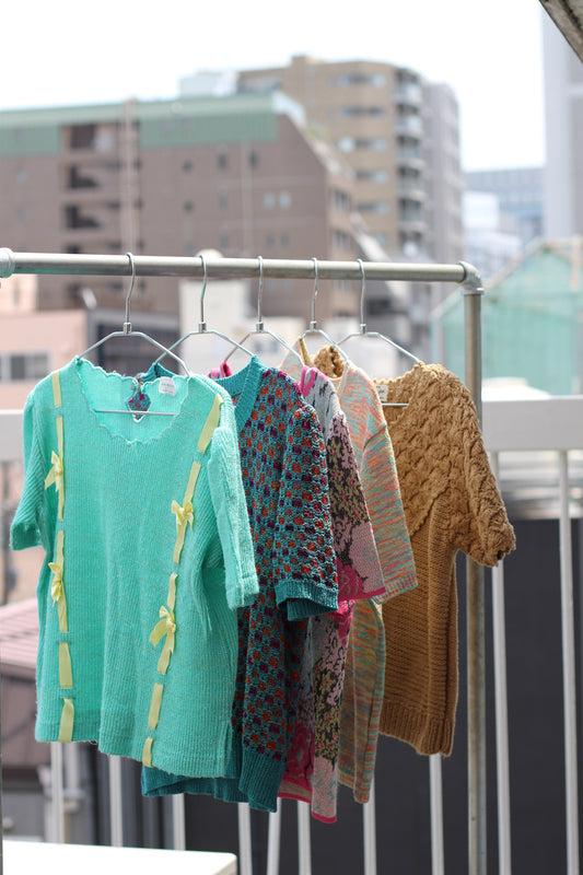 Vintage Design Summer Short Sleeve Knit x10点