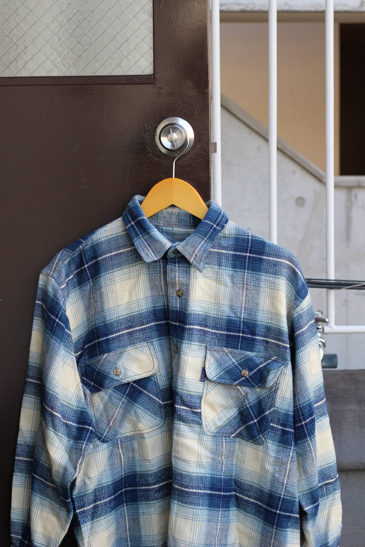 Men's Ombre Check Long Sleeve Shirt x3点