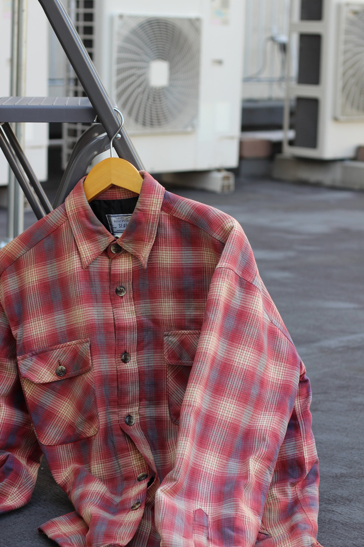 Men's Ombre Check Long Sleeve Shirt x3点