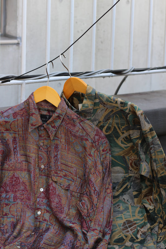 Men's Vintage Trussardi Design Long Sleeve Shirt x2点